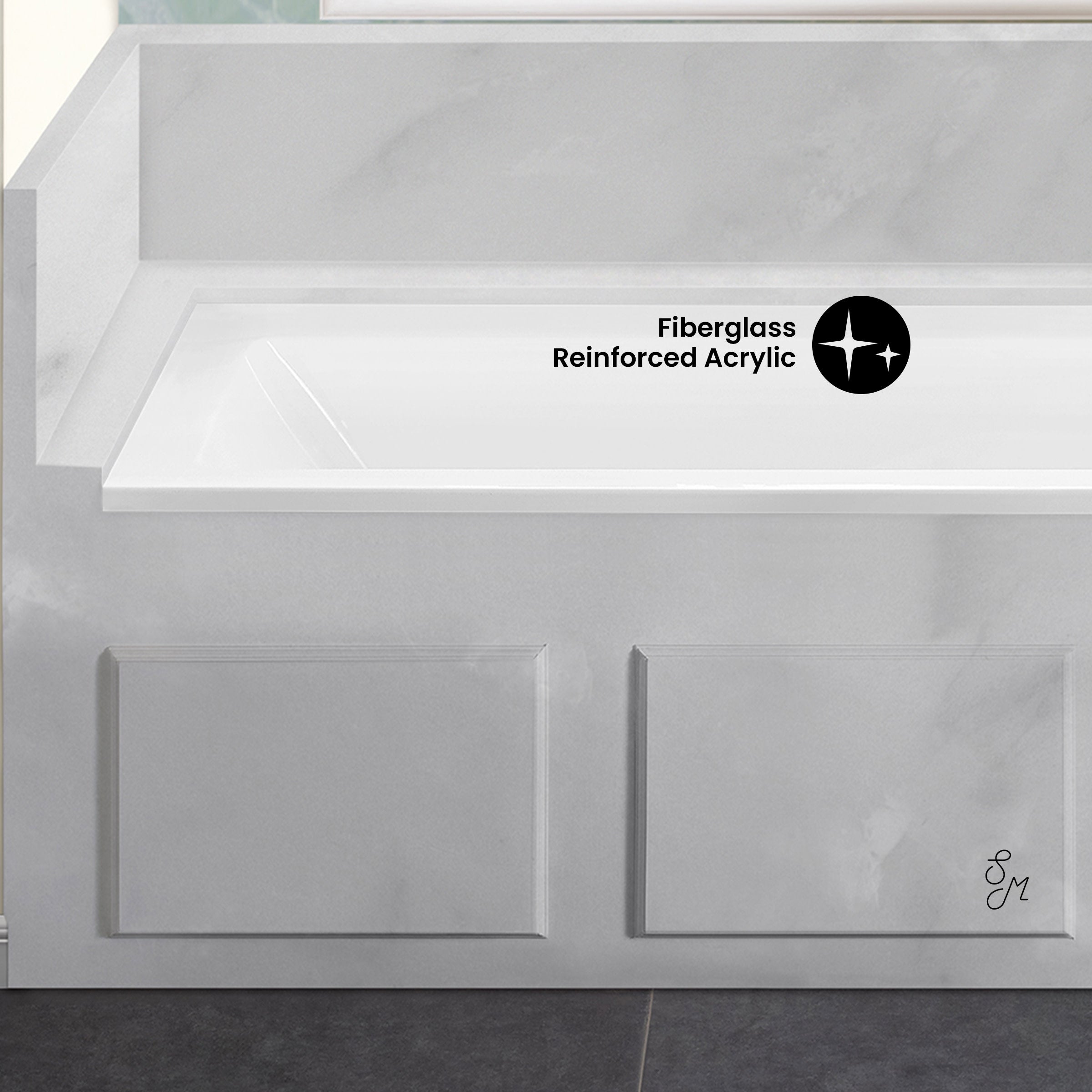 Glossy White / Right / Alcove - No Apron