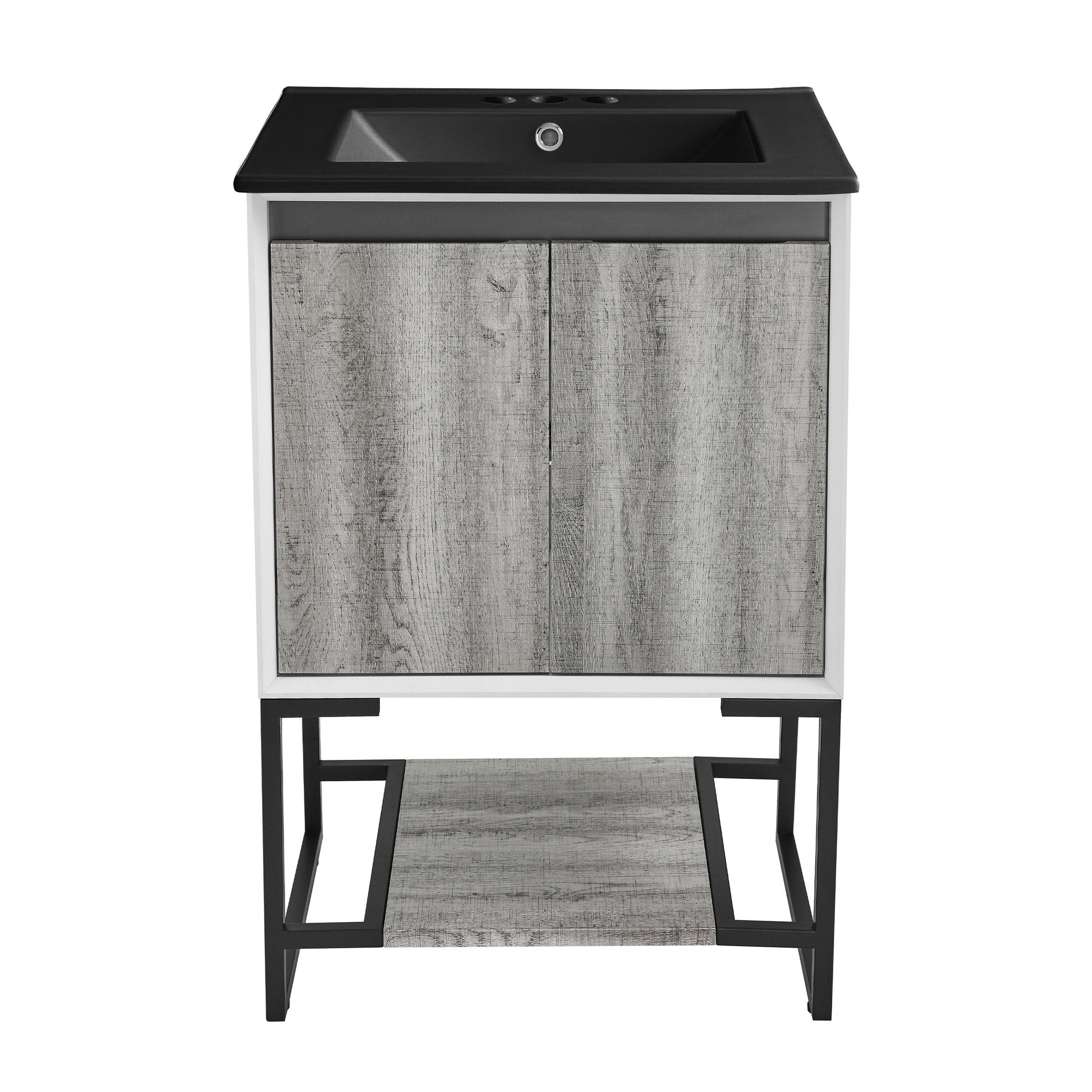Gray Oak / Matte Black / 3-Hole