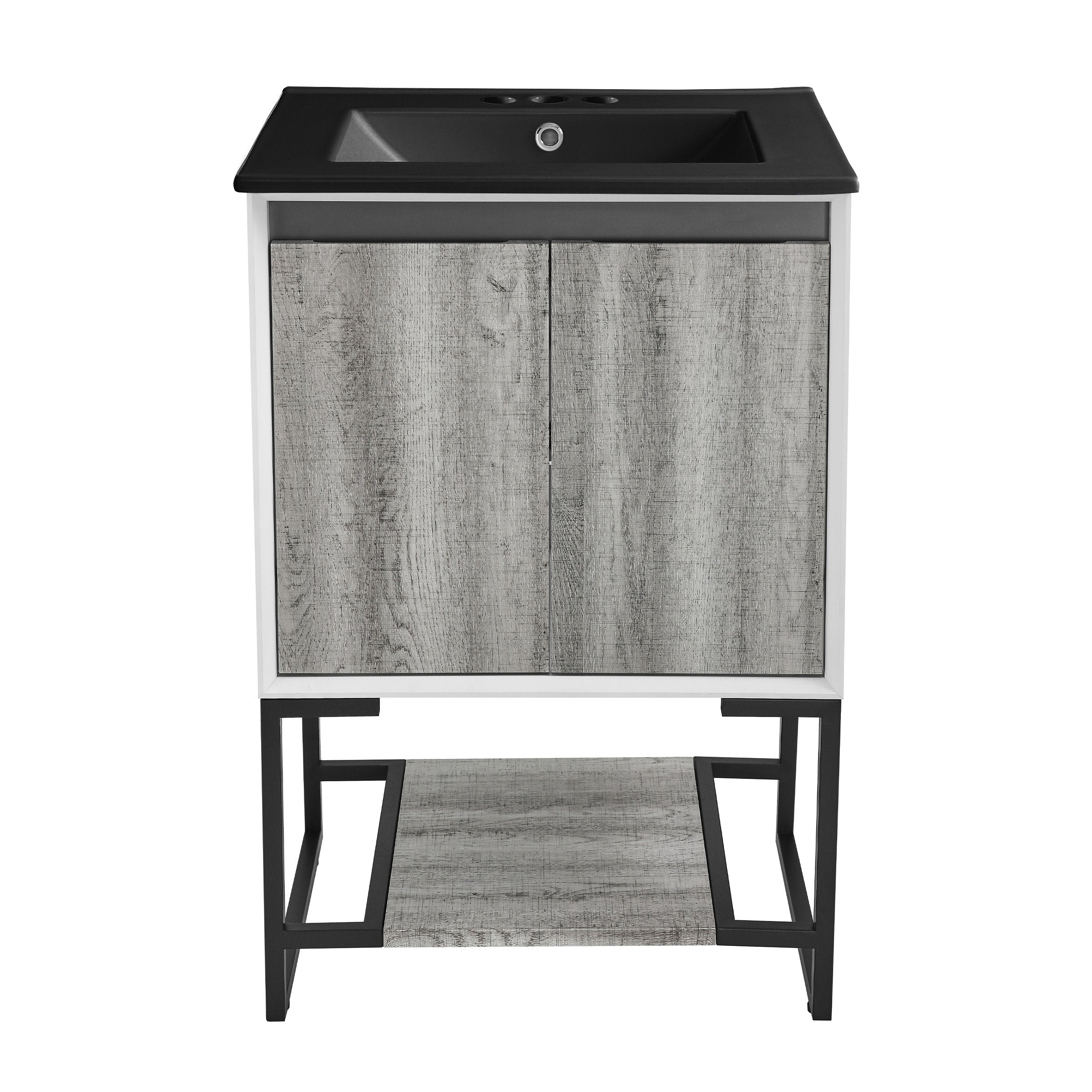 Gray Oak / Matte Black / 3-Hole