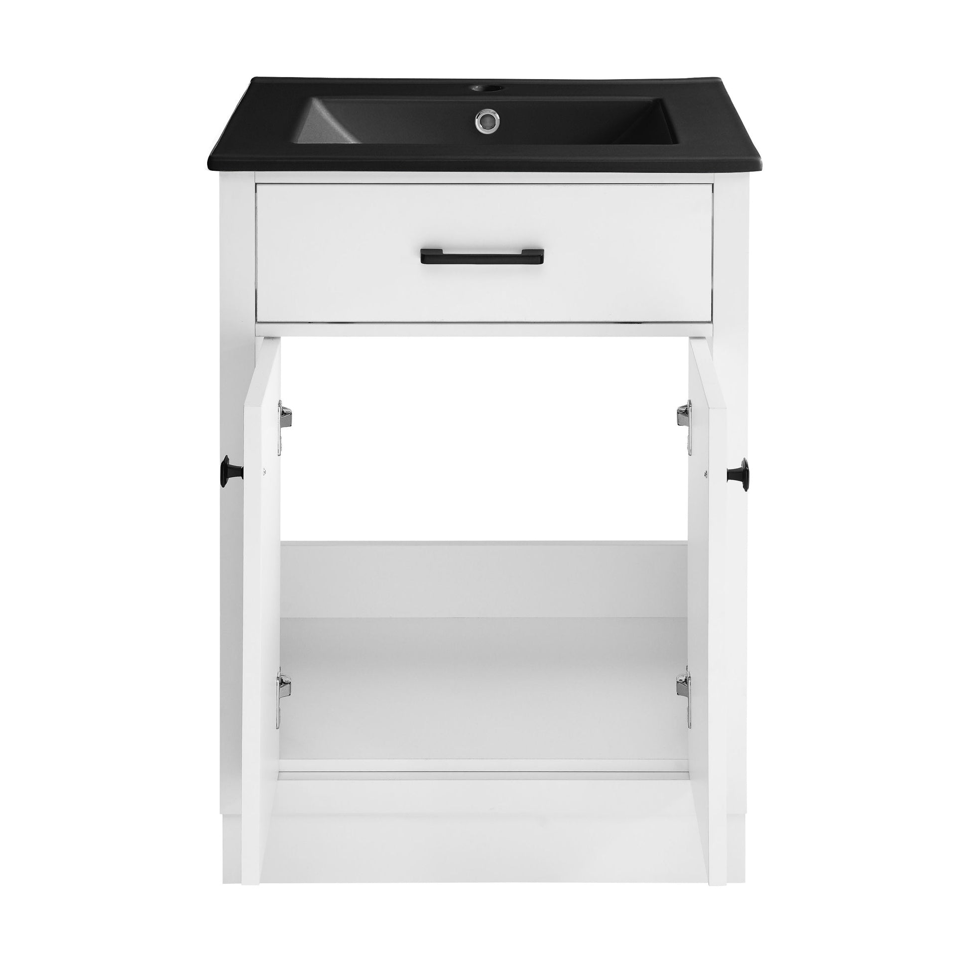 White / Matte Black / 1-Hole