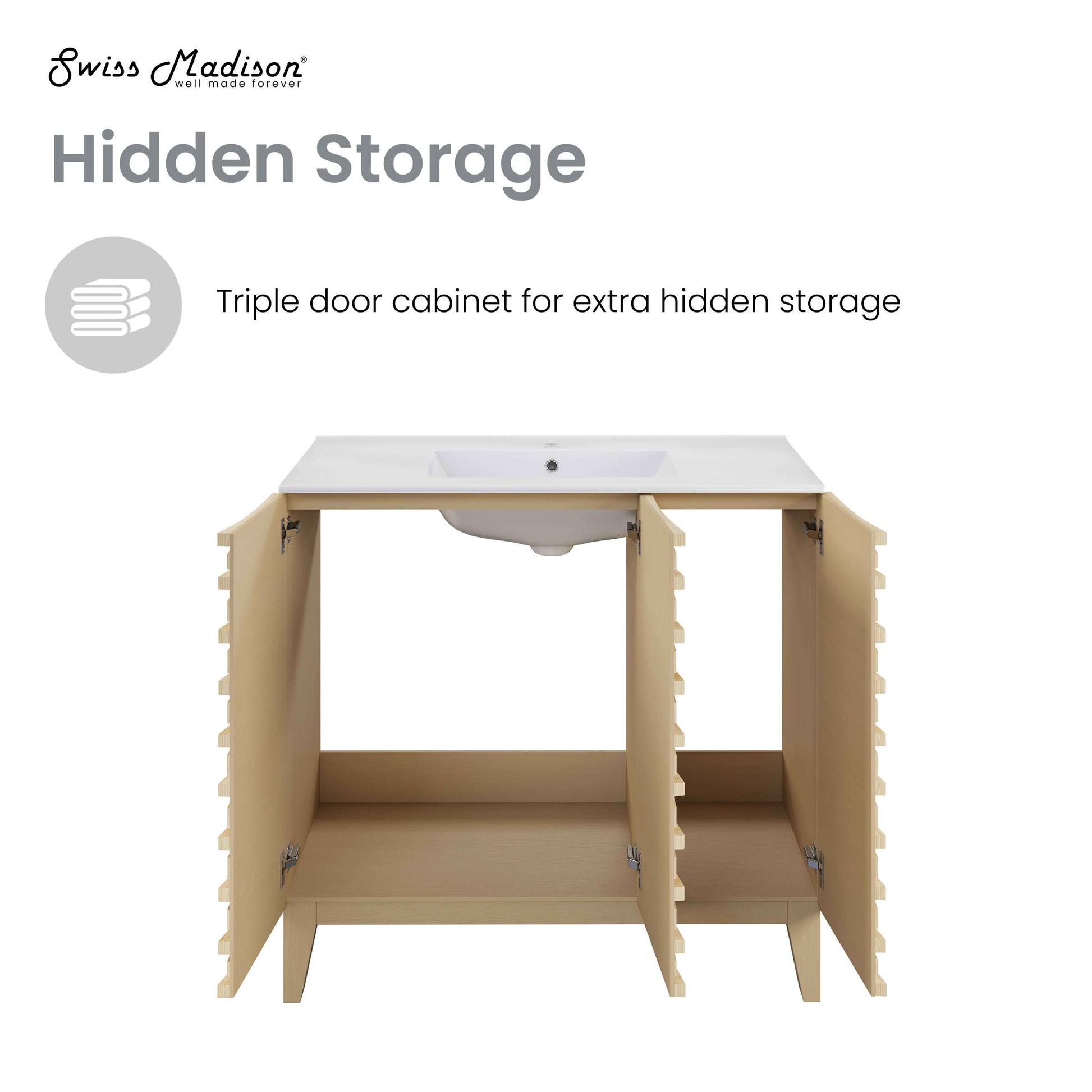 Natural Oak / White / 1-Hole