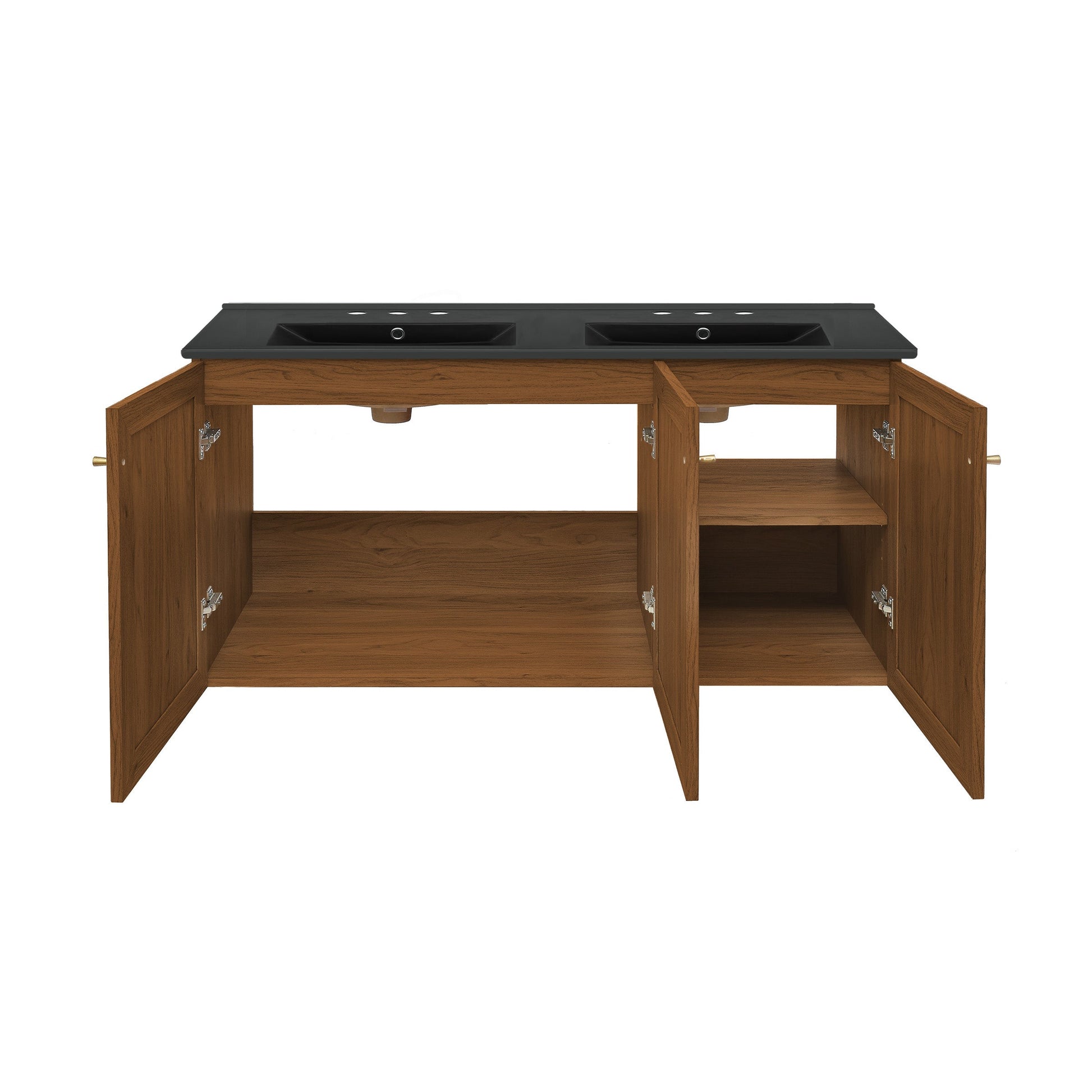 Brown Oak / Black / 3-Hole
