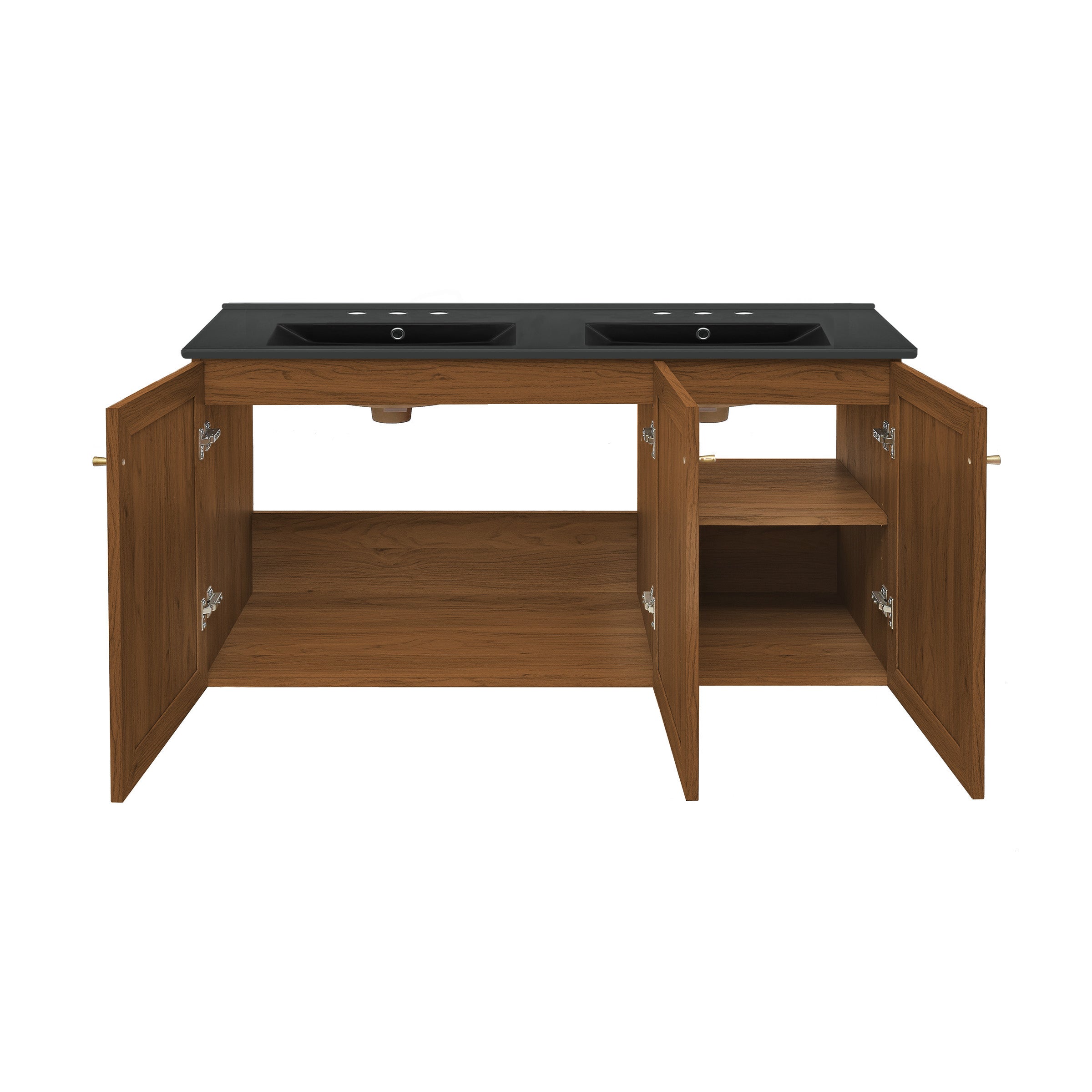 Brown Oak / Black / 3-Hole