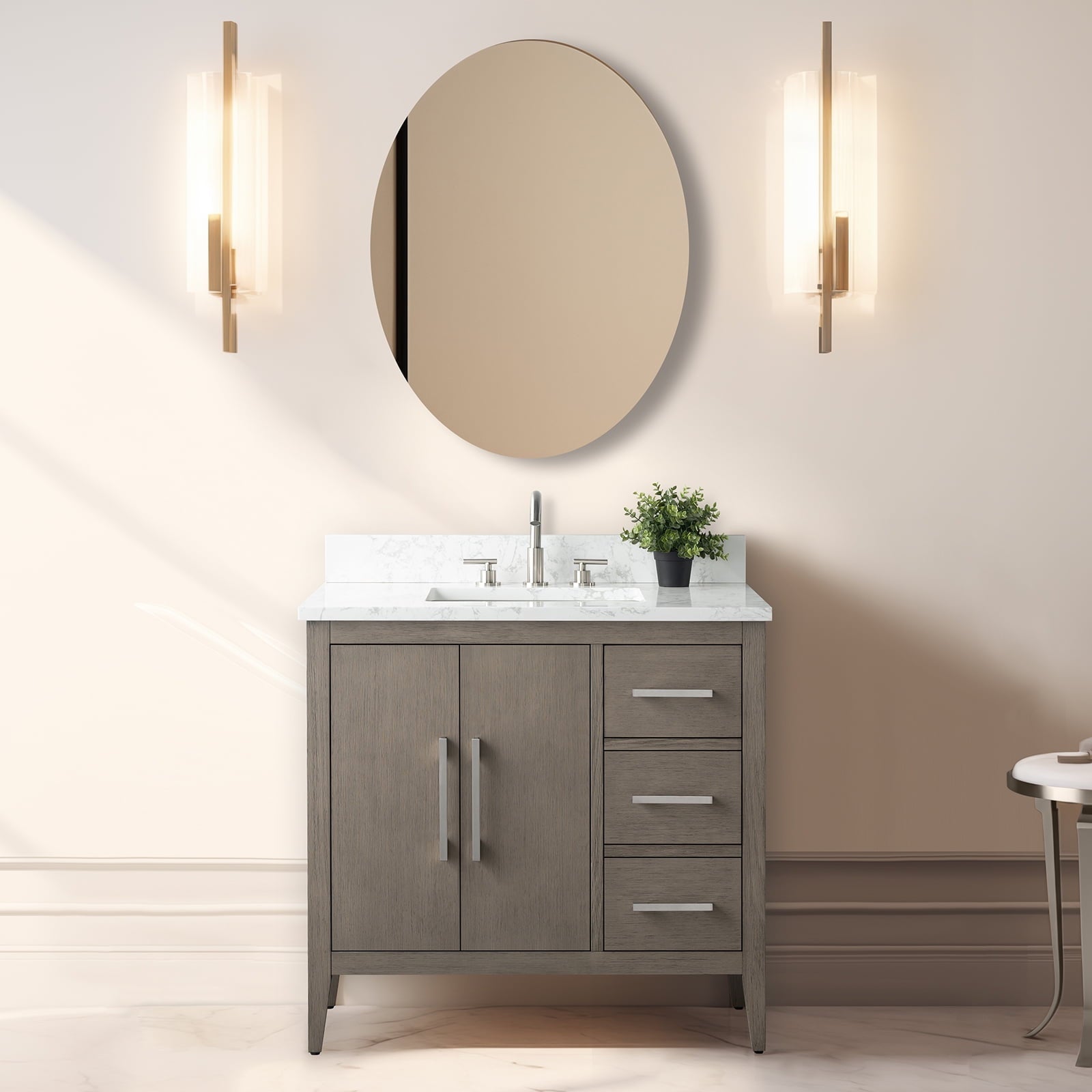 Driftwood Gray / Brushed Nickel