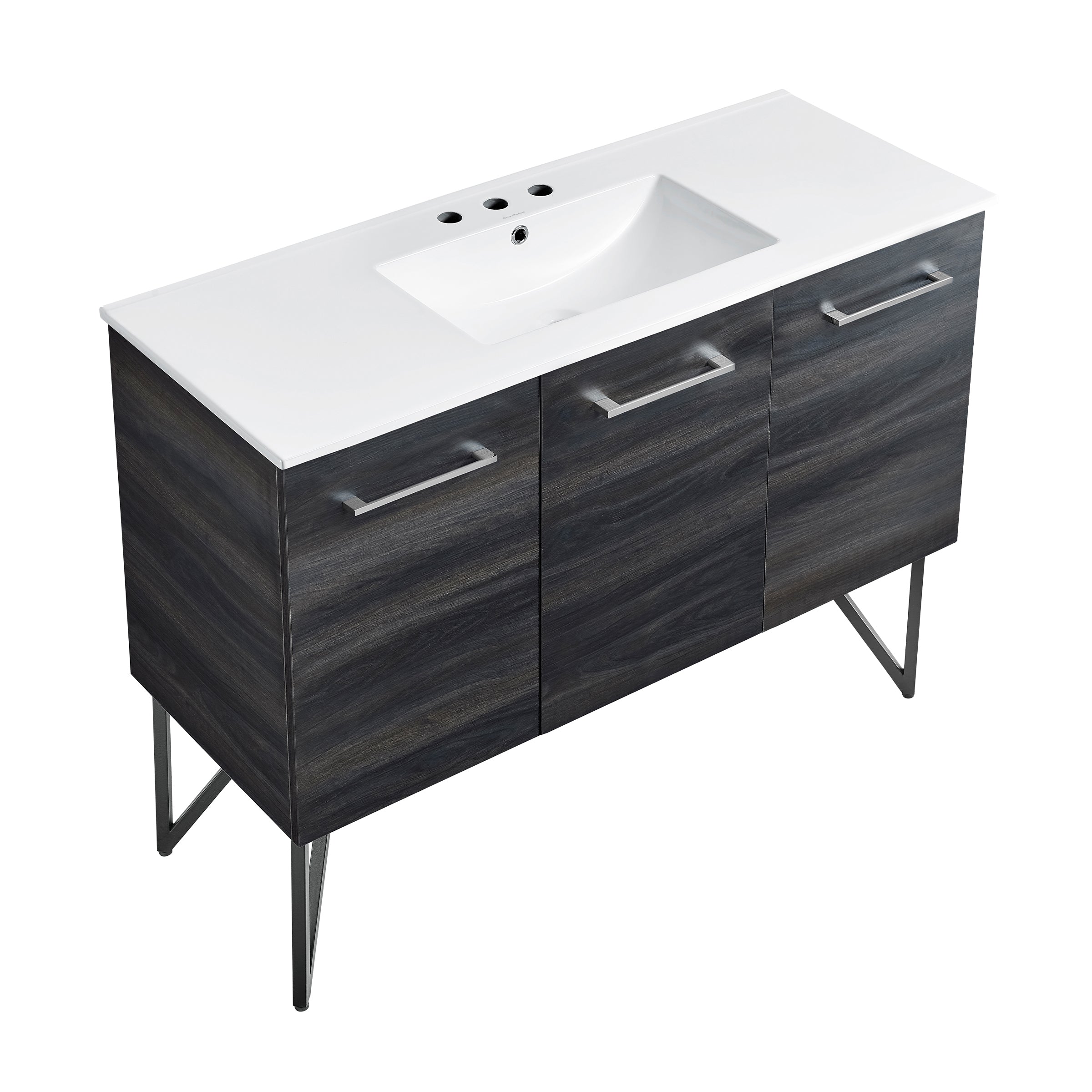 Black Walnut / White / 3-Hole