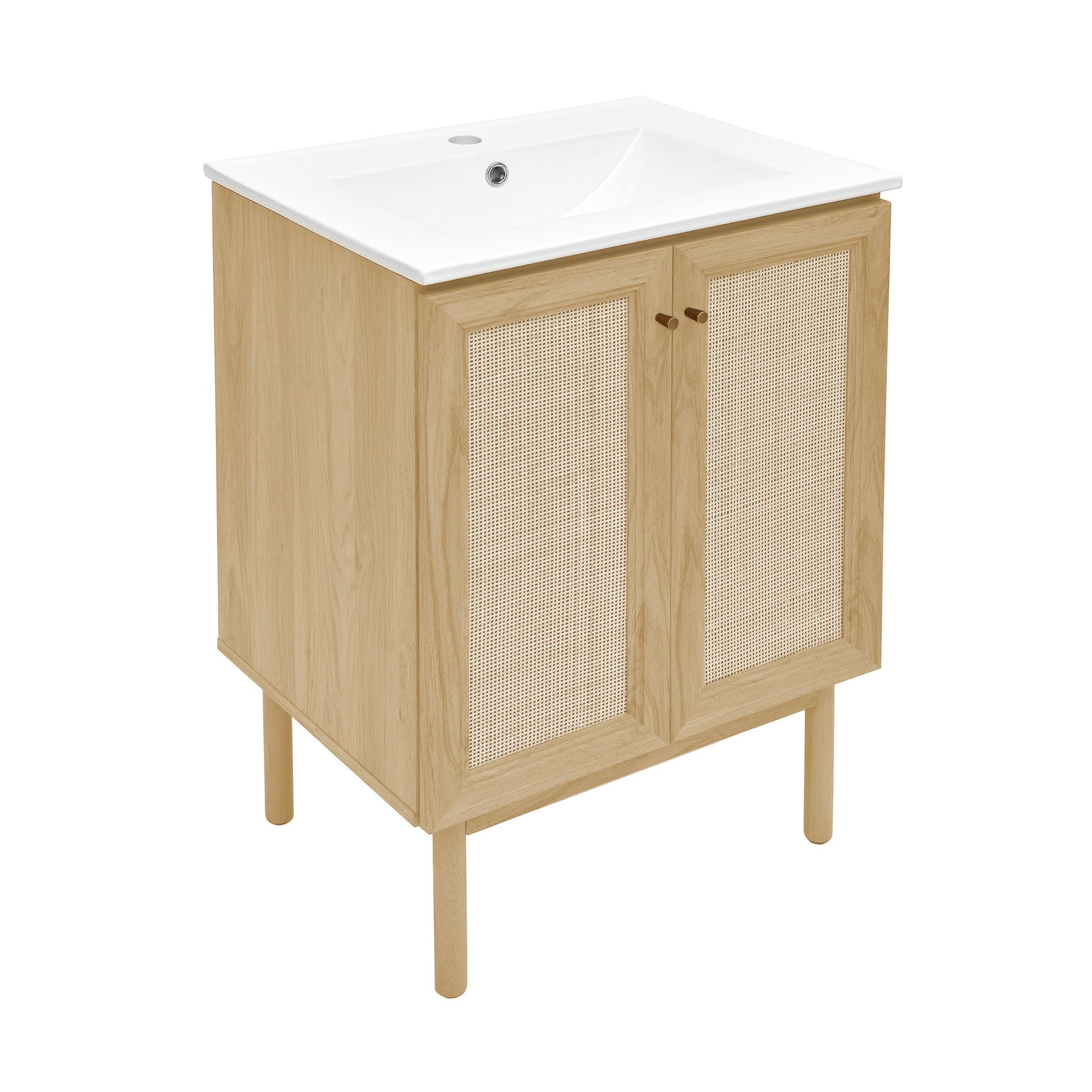 Natural Oak / White / 1-Hole