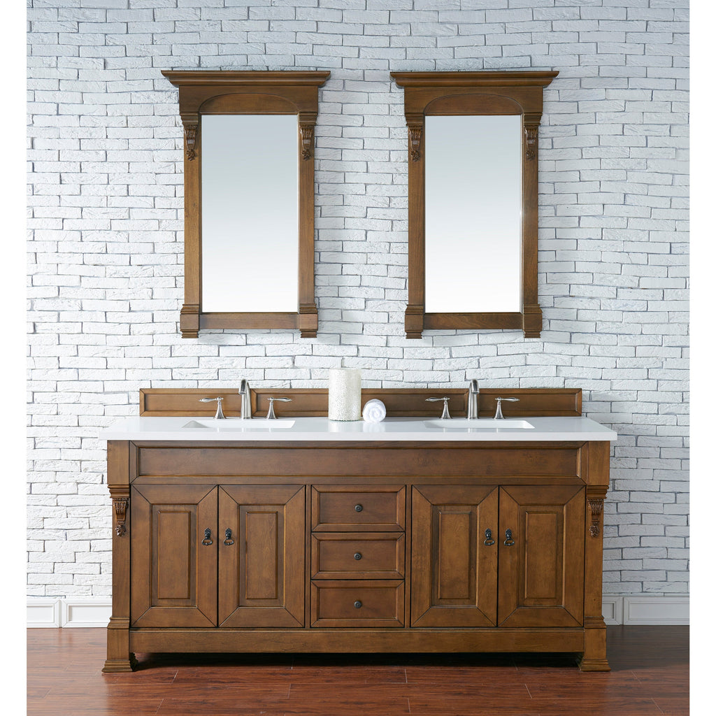 Country Oak / White Zeus - 3 Faucet Holes