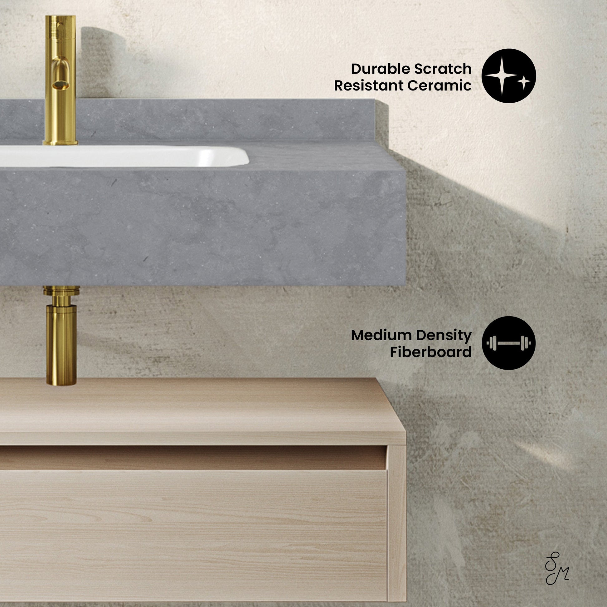 White Oak / Charcoal Gray