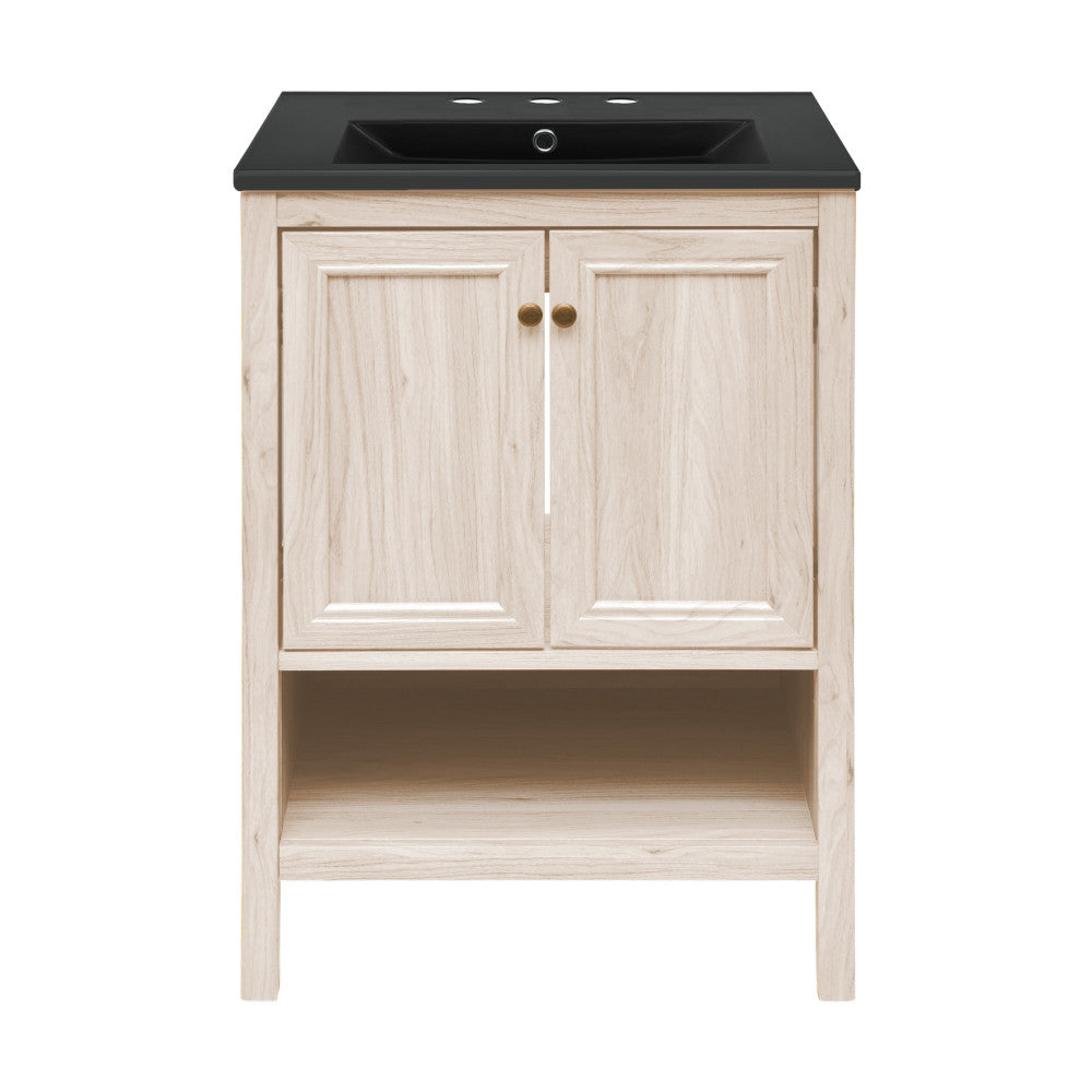 White Oak / Black / 3-Hole Wide