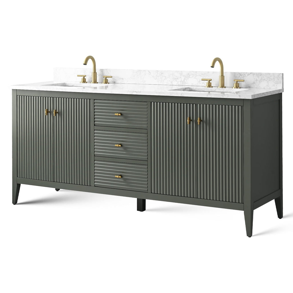 Linear Vintage Green / Golden Brushed