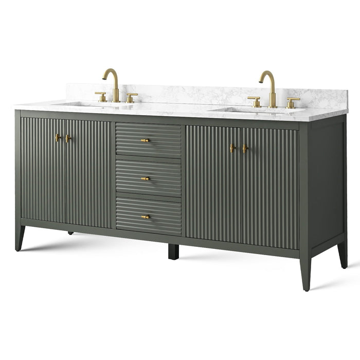 Linear Vintage Green / Golden Brushed