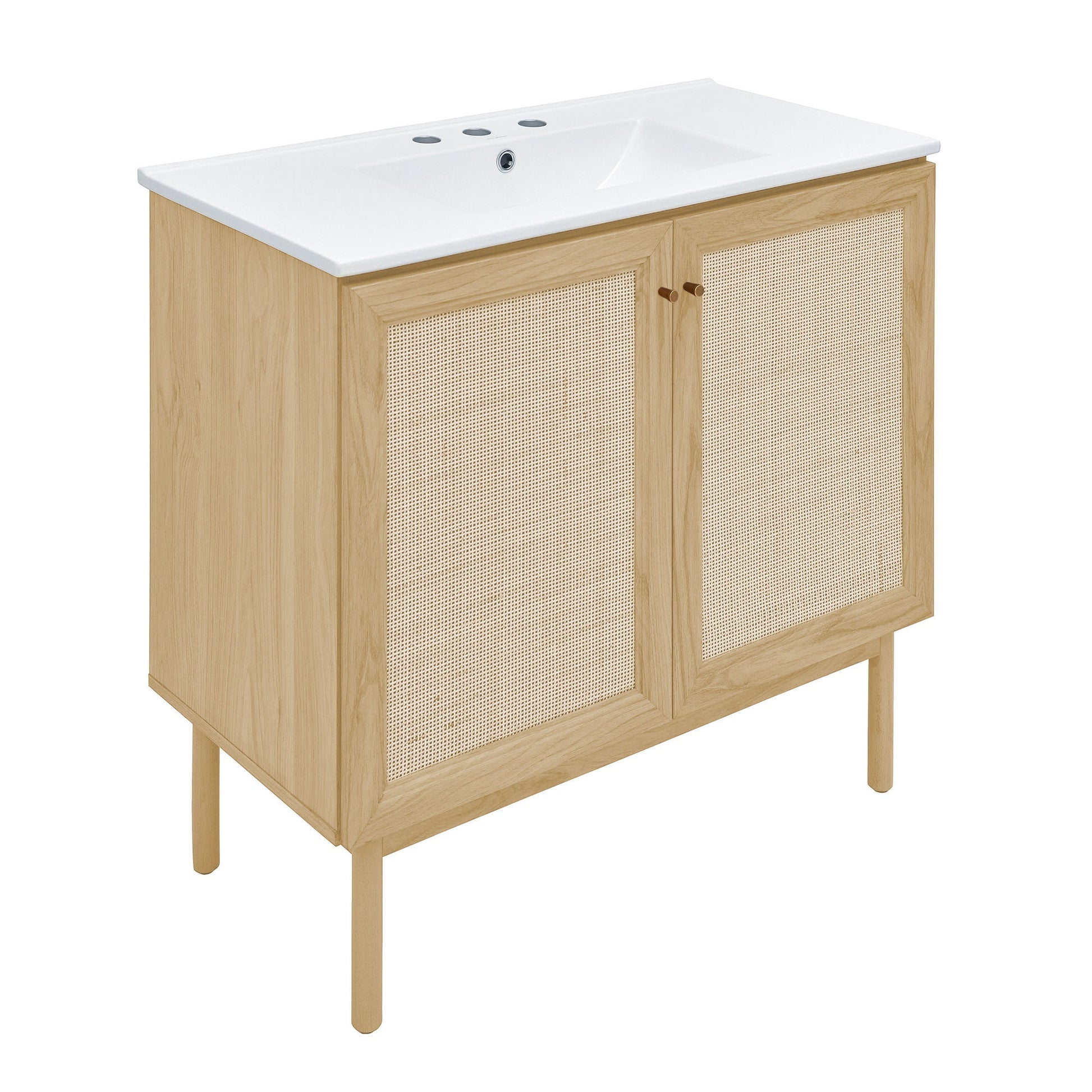 Natural Oak / White / 3-Hole