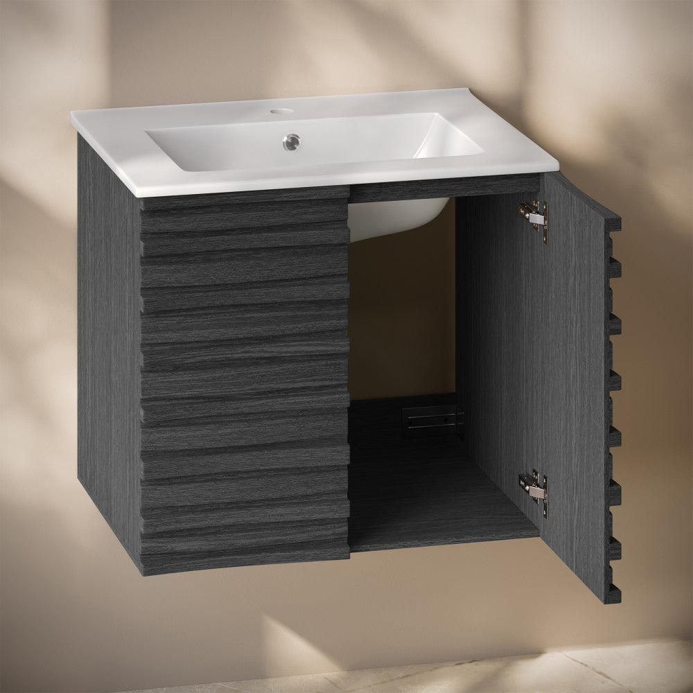 Black Oak / White / 1-Hole