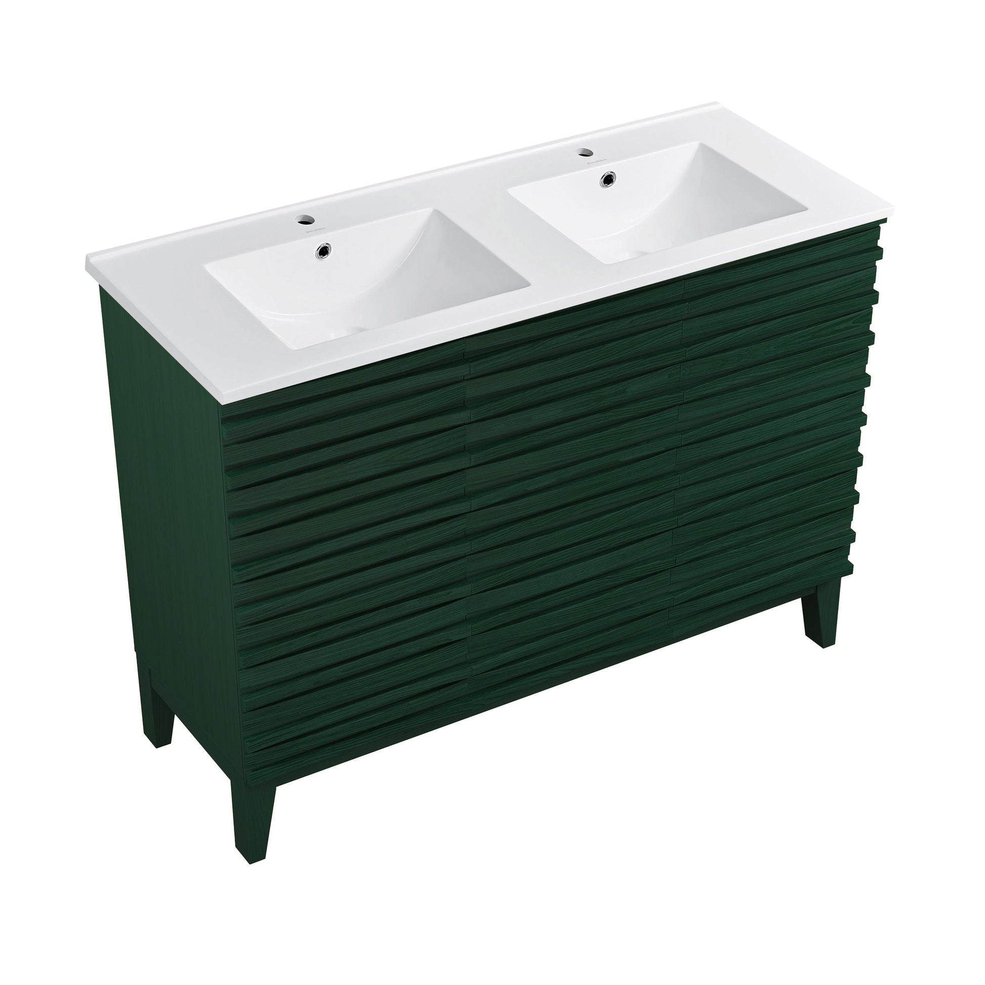 Green Oak / Glossy White / 1-Hole