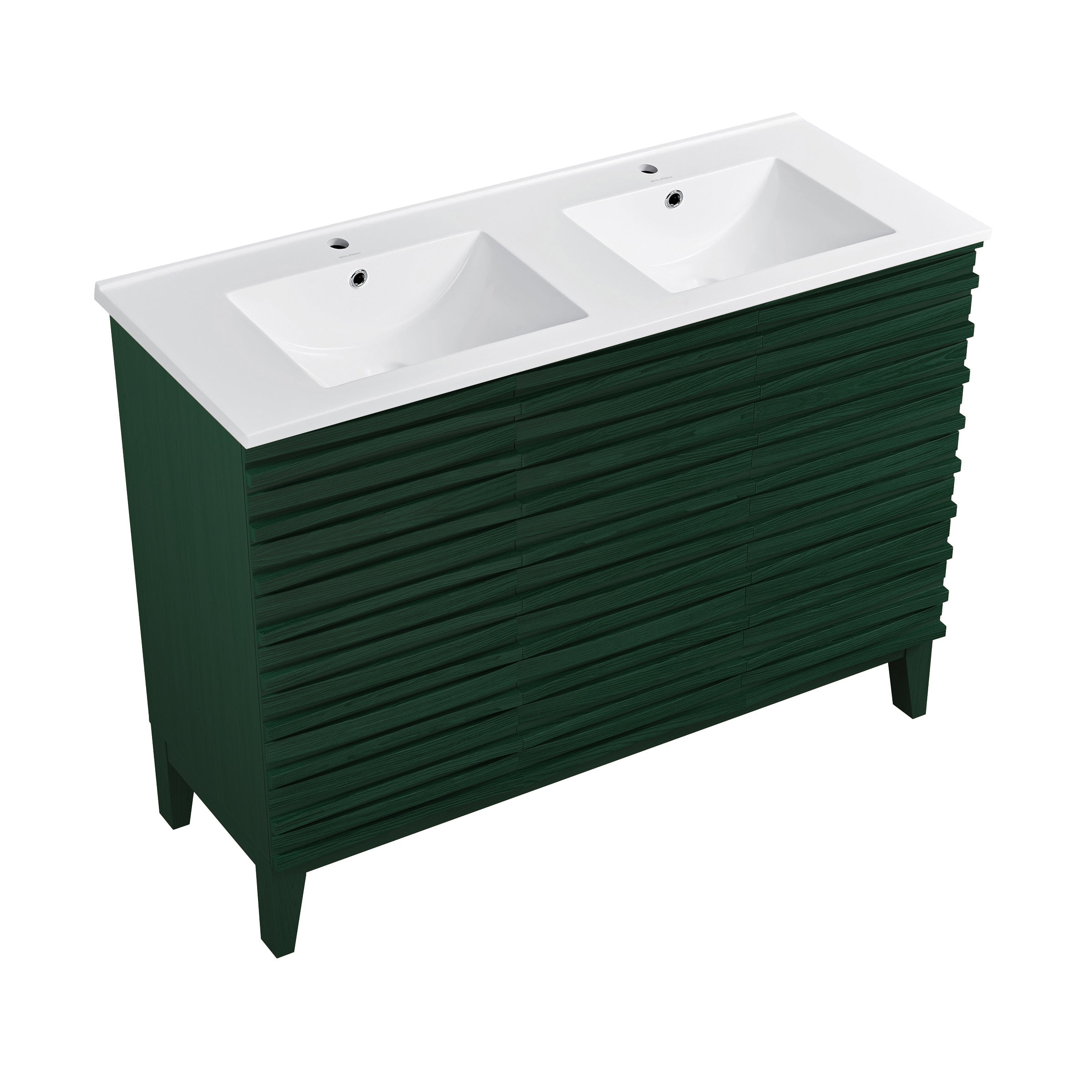 Green Oak / Glossy White / 1-Hole
