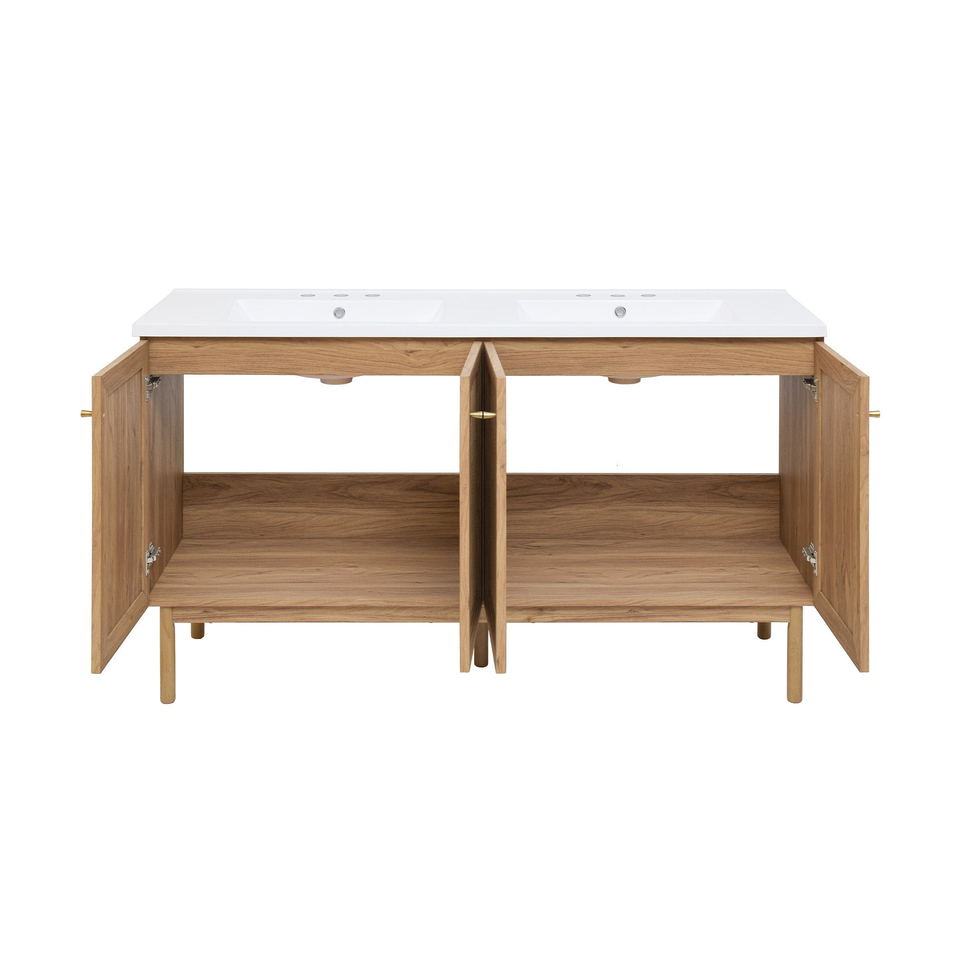 Golden Oak / White / 3-Hole