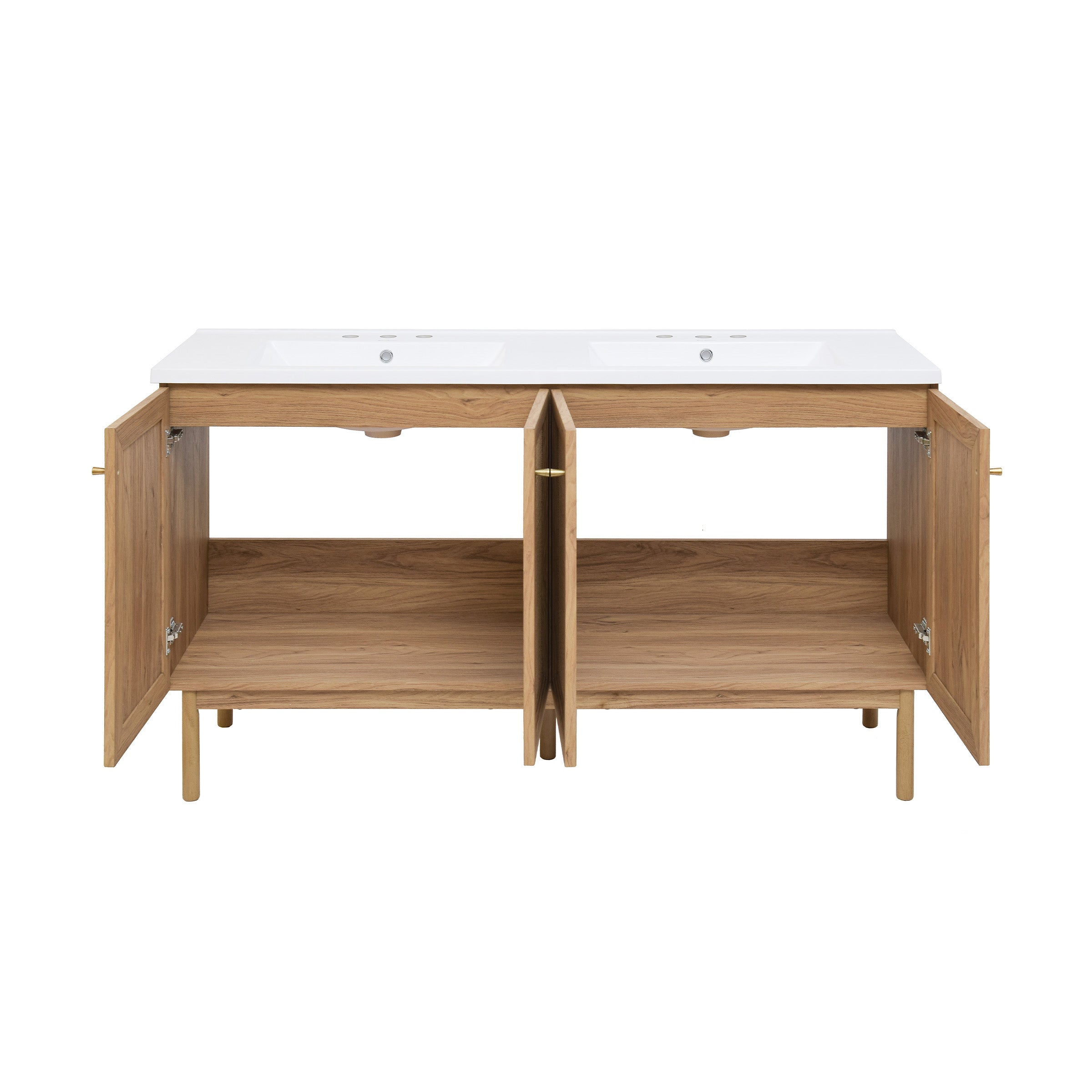 Golden Oak / White / 3-Hole