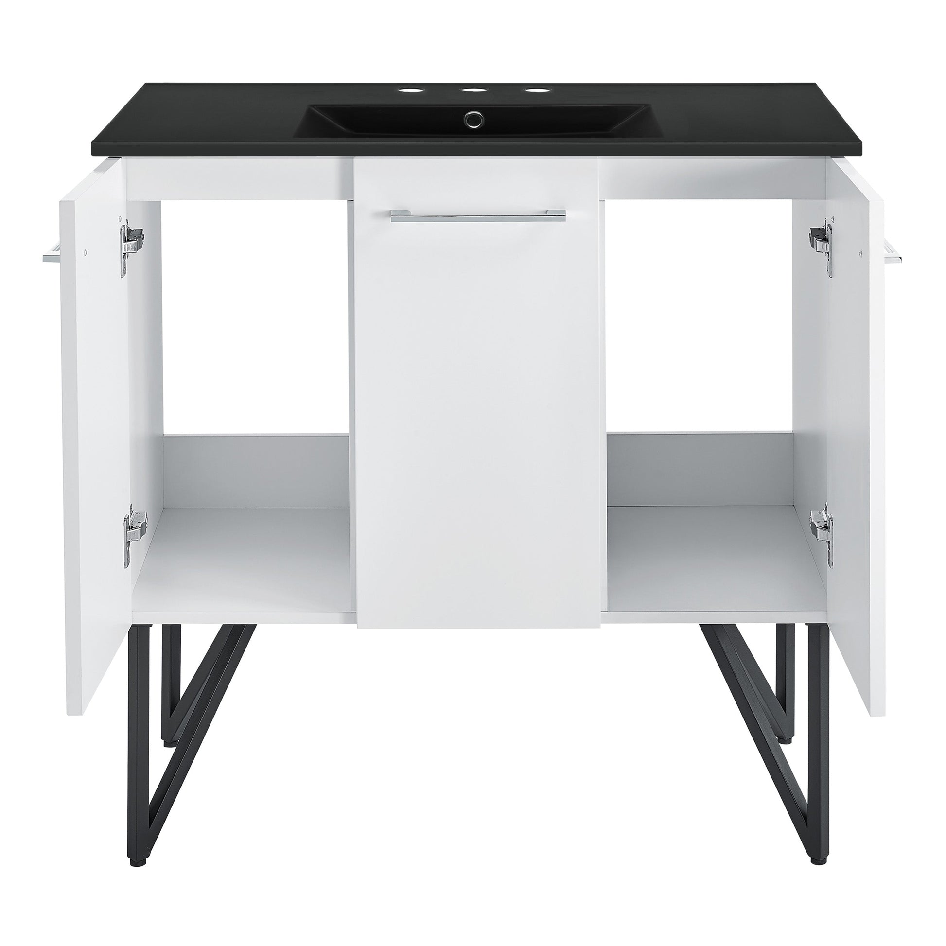 White / Matte Black / 3-Hole