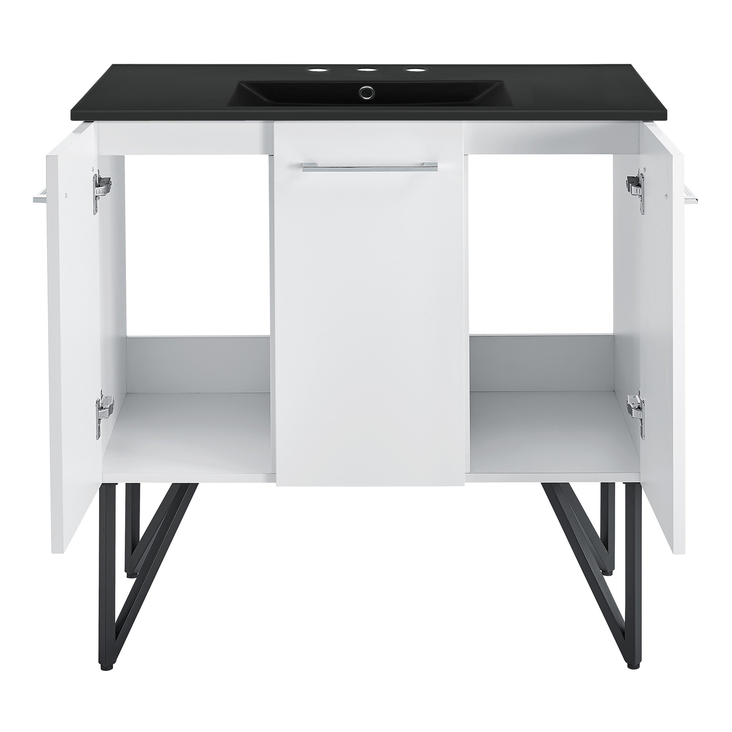 White / Matte Black / 3-Hole