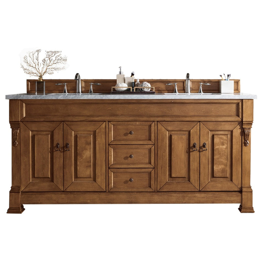 Country Oak / Carrara White - 3 Faucet Holes