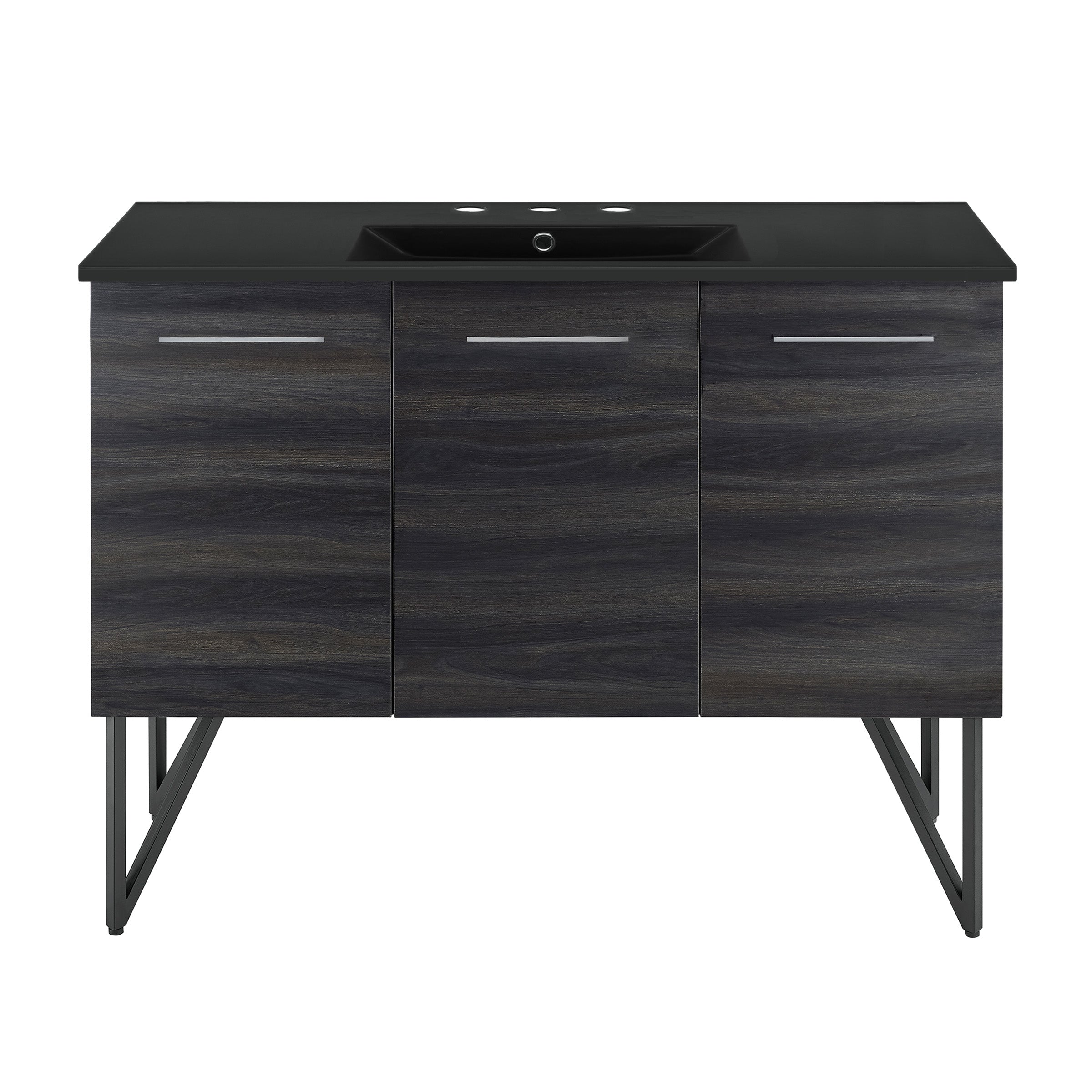 Black Walnut / Matte Black / 3-Hole