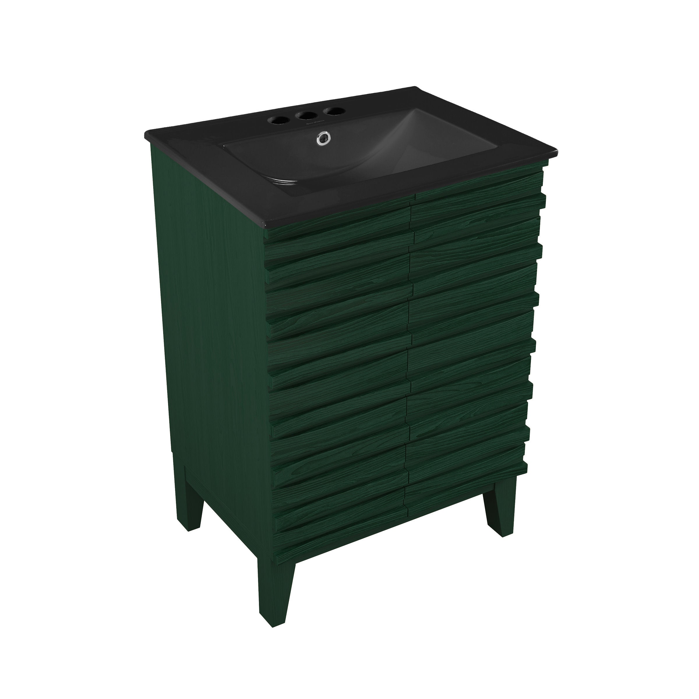 Green Oak / Matte Black / 3-Hole - Center