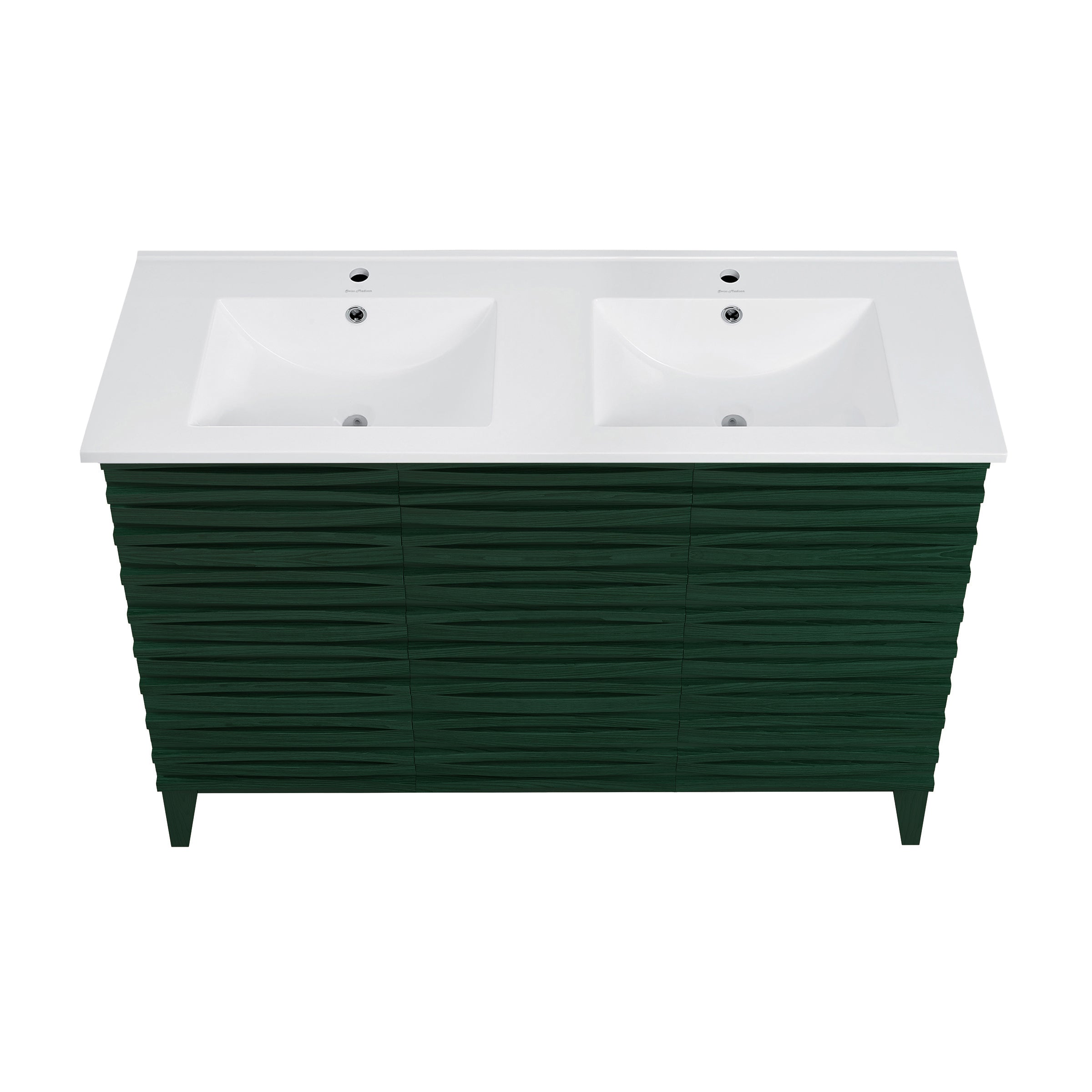 Green Oak / Glossy White / 1-Hole