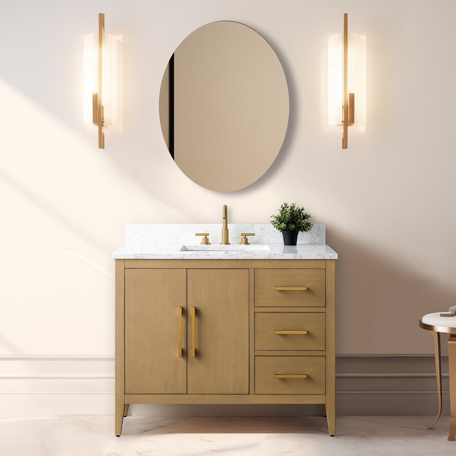 Natural Oak / Golden Brushed