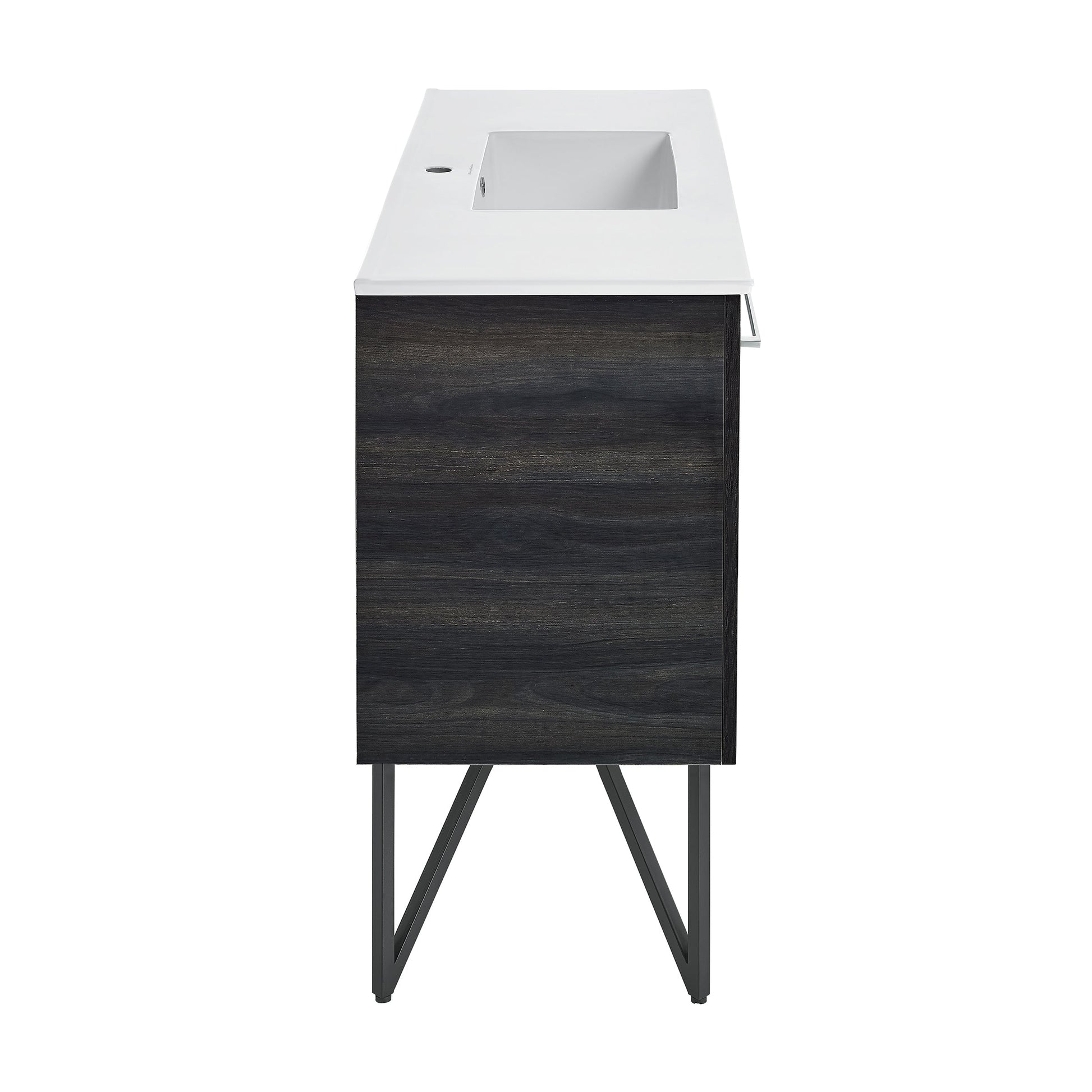 Black Walnut / White / 1-Hole