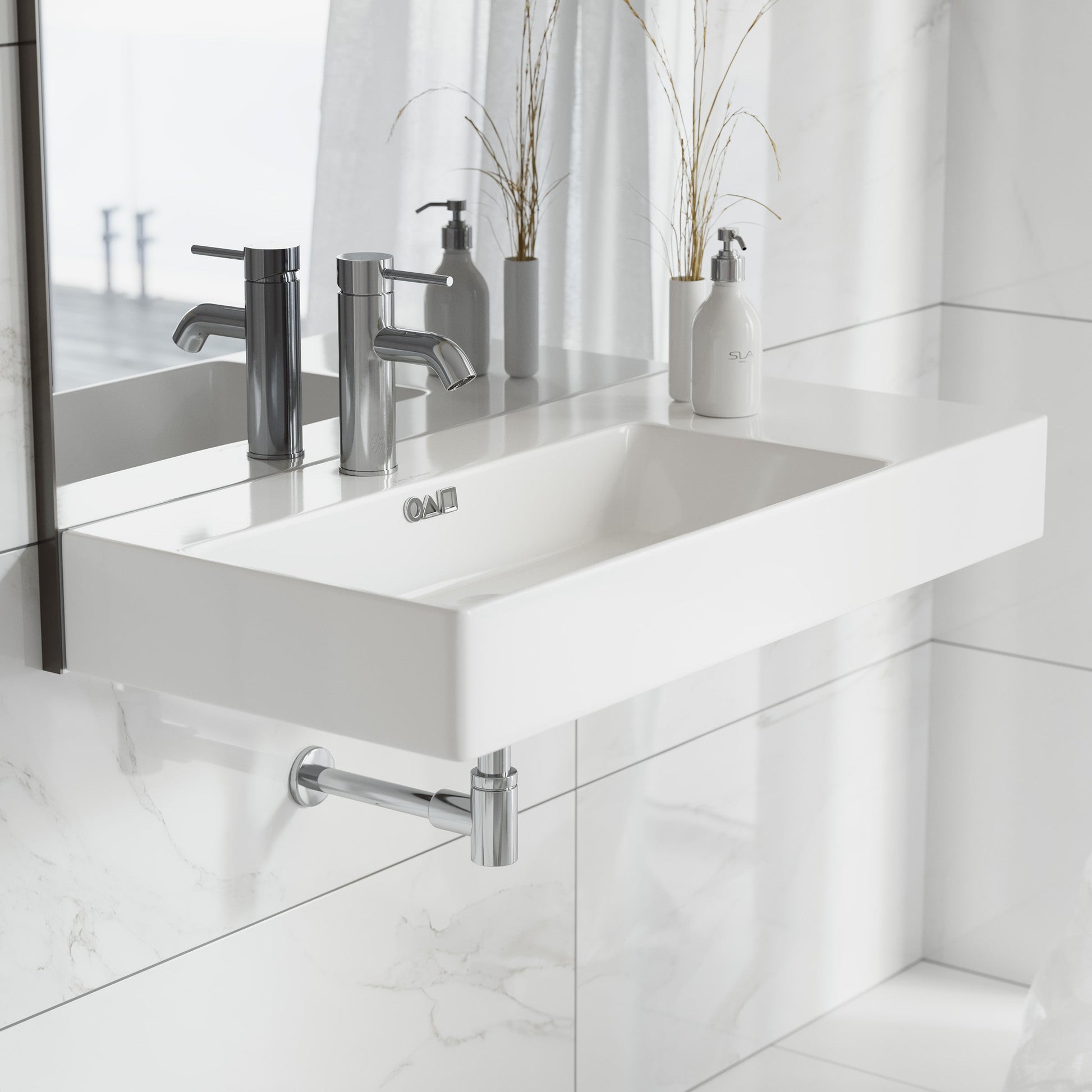 Glossy White / 1 Faucet Hole - Left