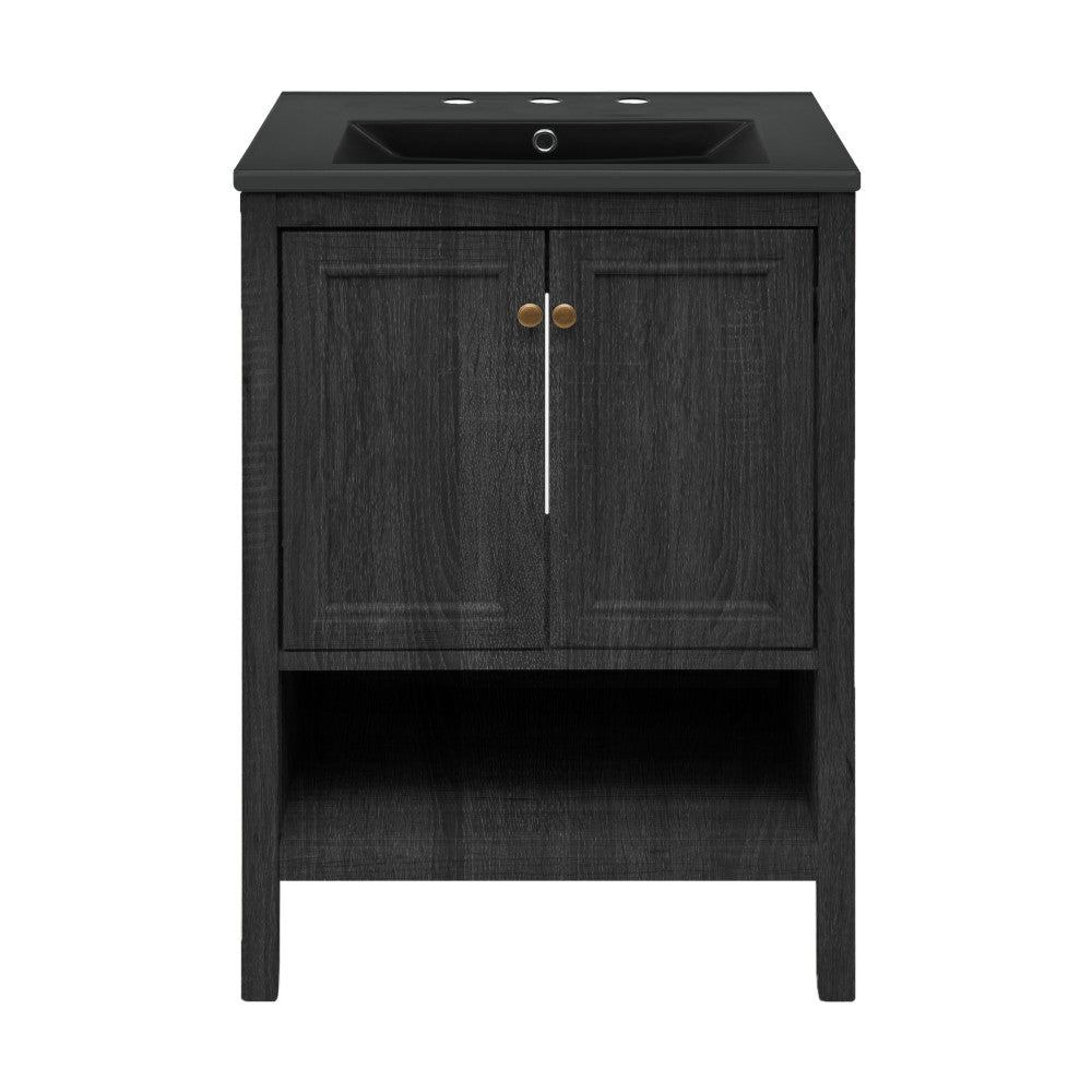 Black Oak / Black / 3-Hole Wide
