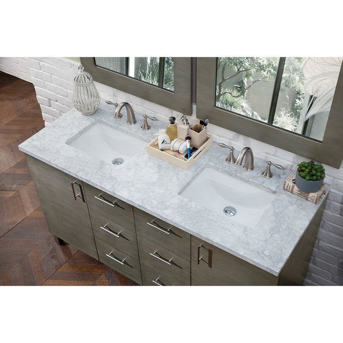 Silver Oak / Carrara White - 3 Faucet Holes