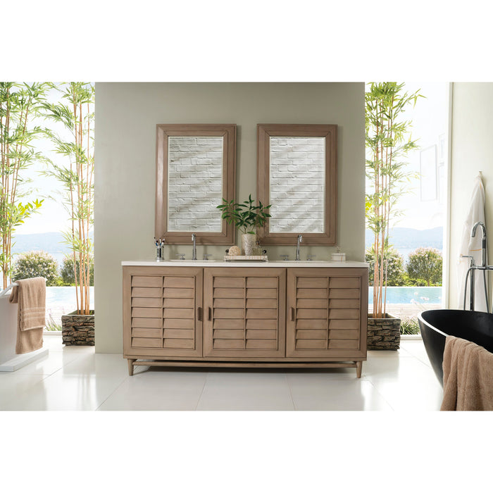 Whitewashed Walnut / White Zeus - 3 Faucet Holes