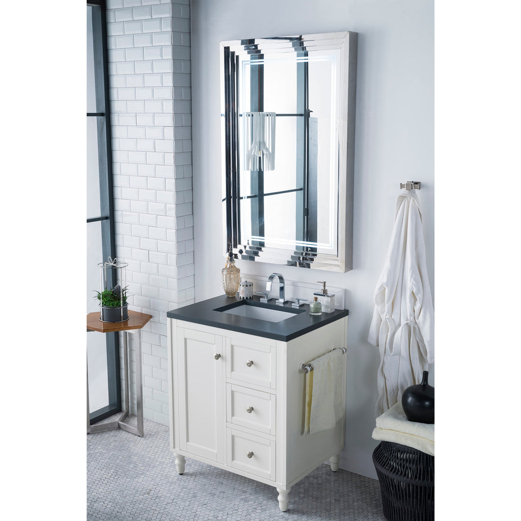Bright White / Charcoal Soapstone - 3 Faucet Holes