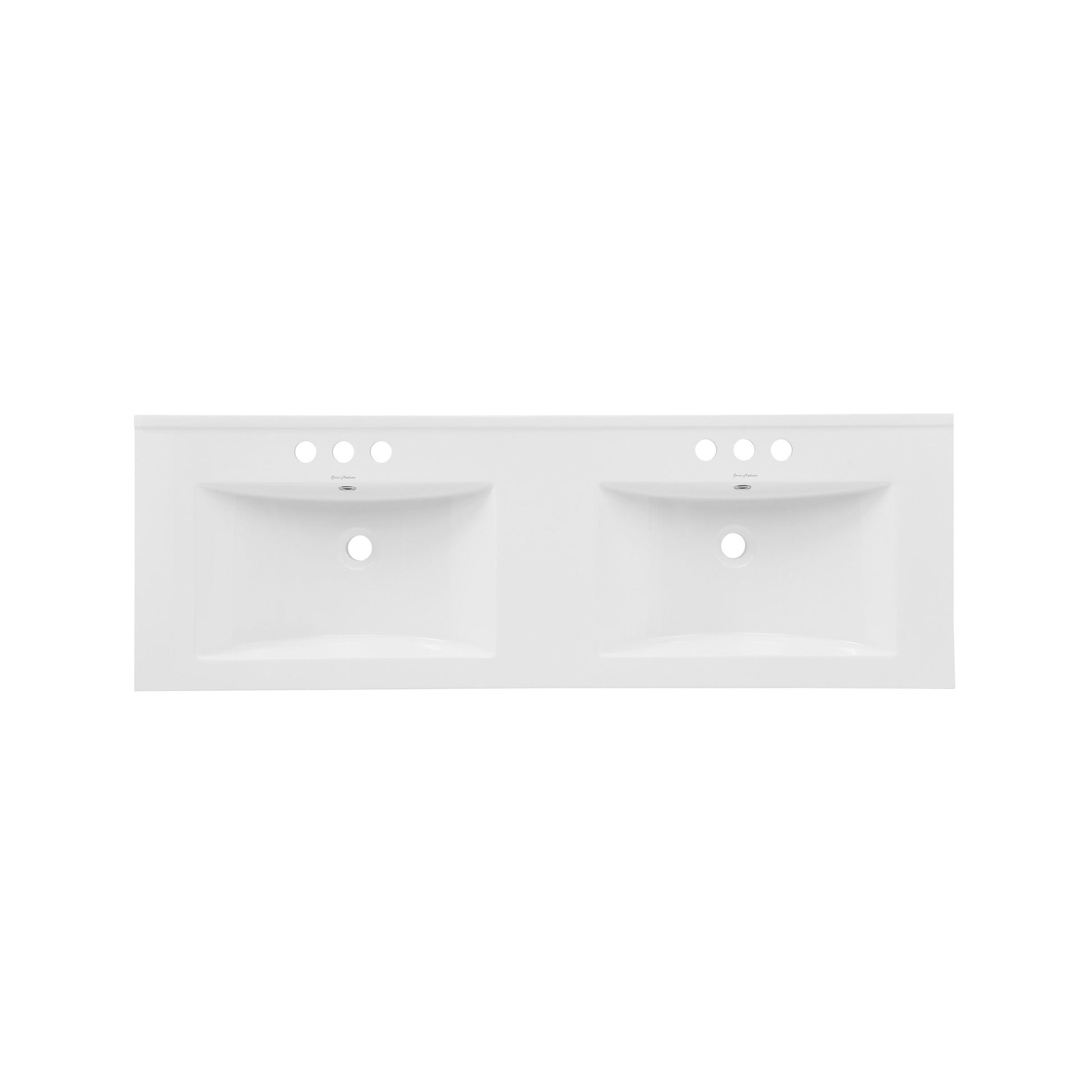 Glossy White / 3-Hole - 2 Basin