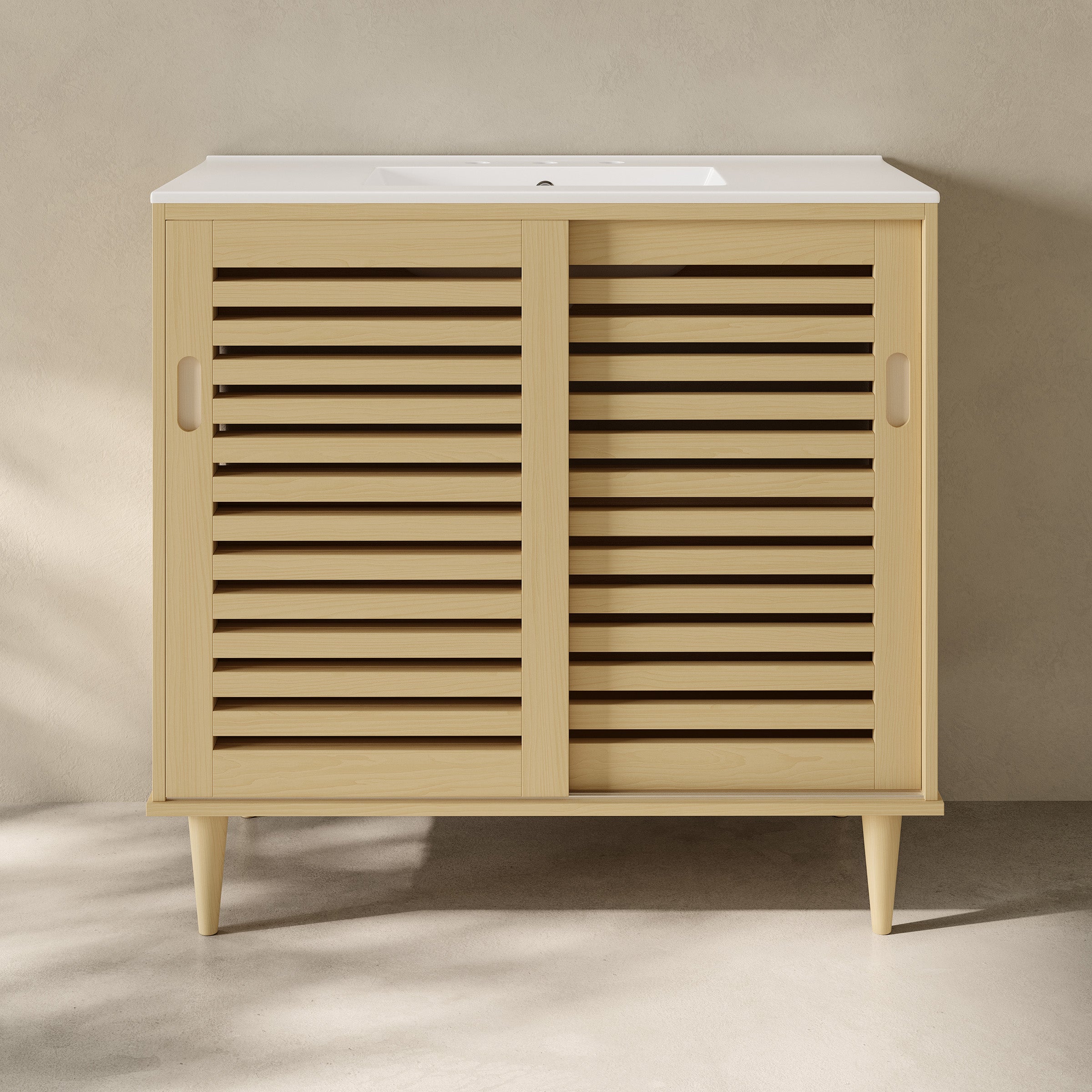 Natural Oak / White / 3-Hole