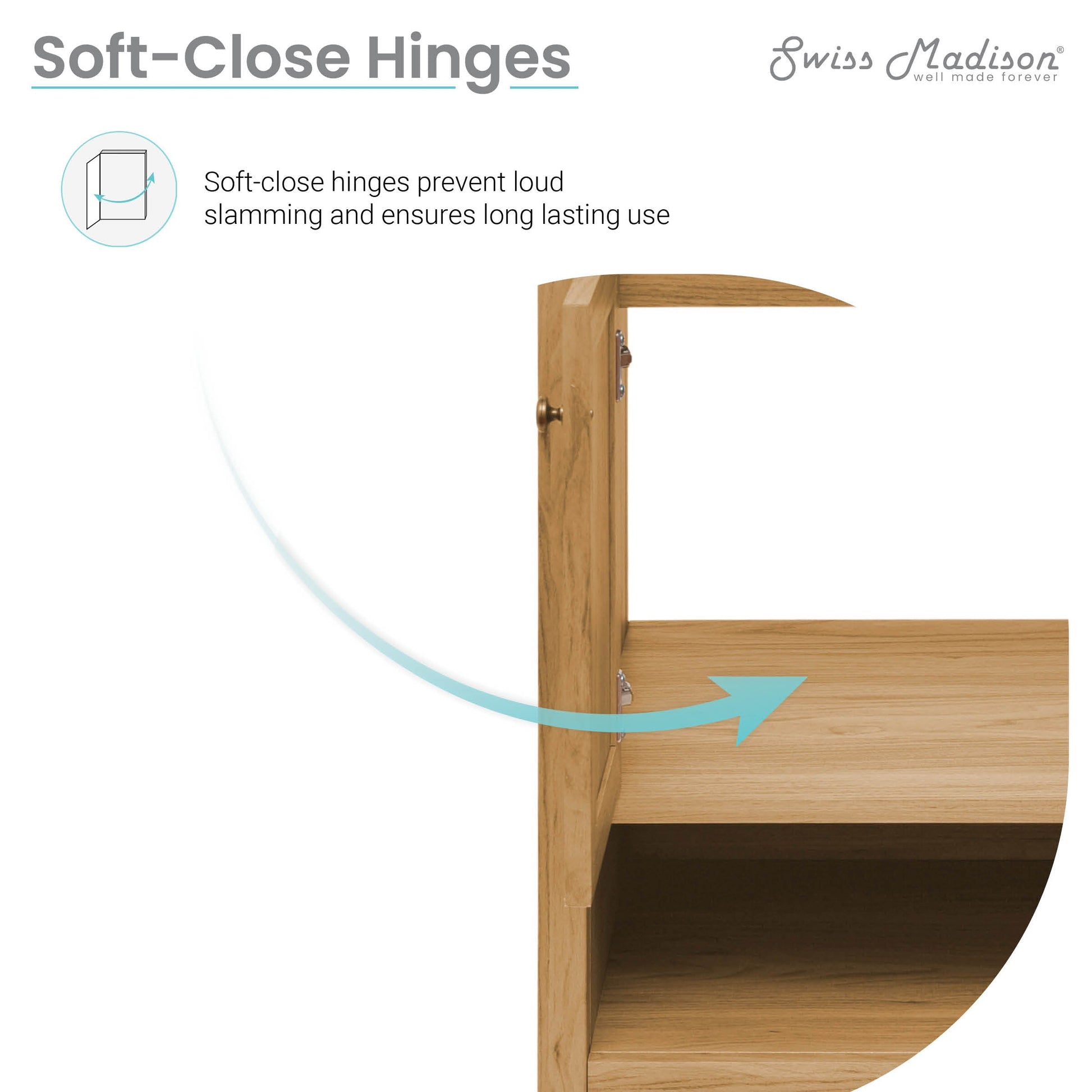 Golden Oak / White / 1-Hole