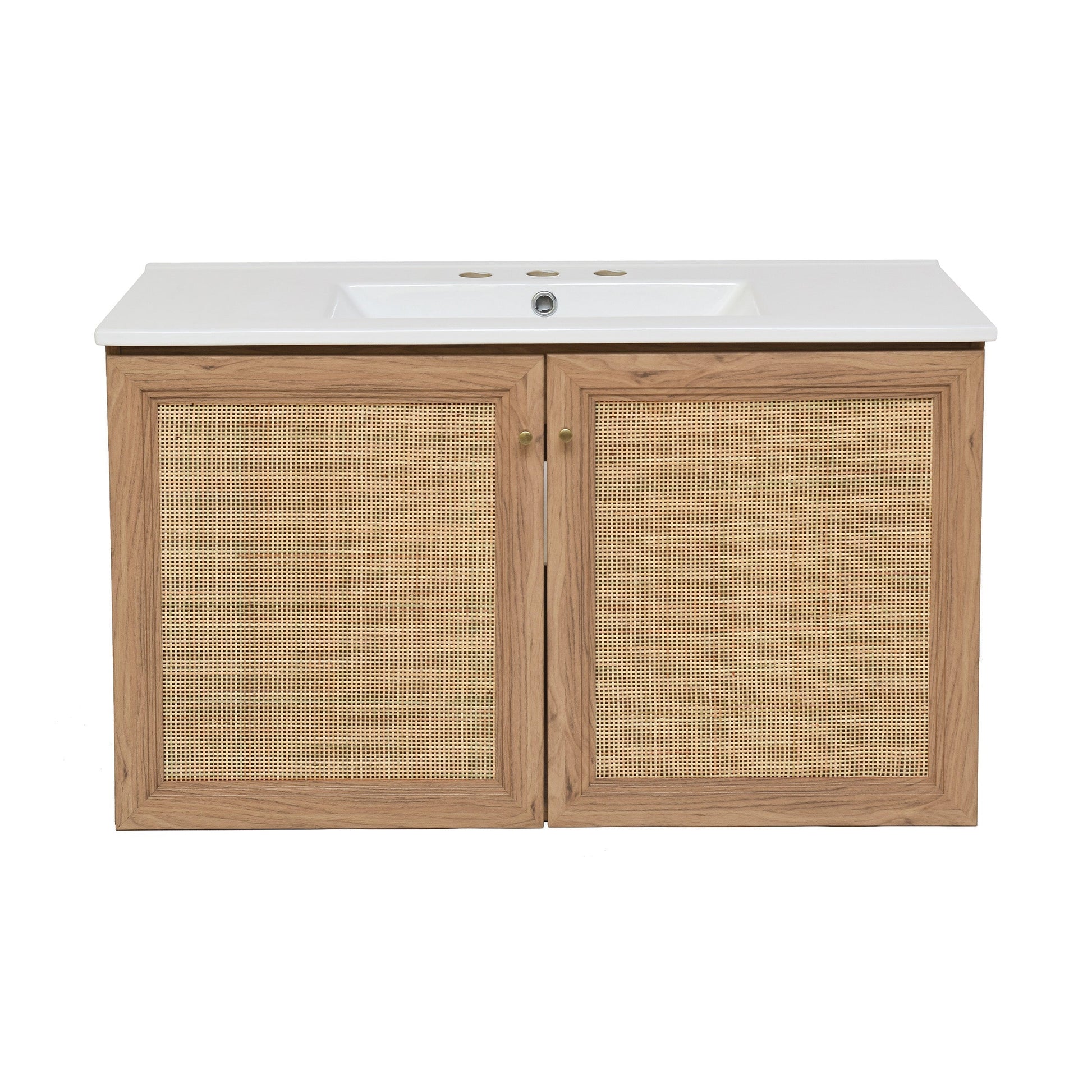 Golden Oak / White / 3-Hole