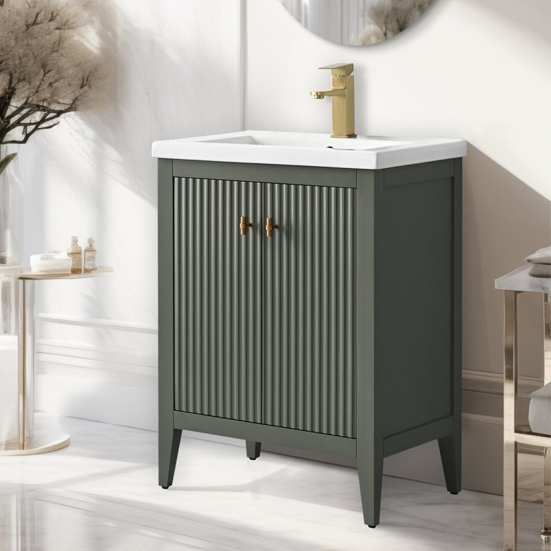 Linear Vintage Green / Golden Brushed