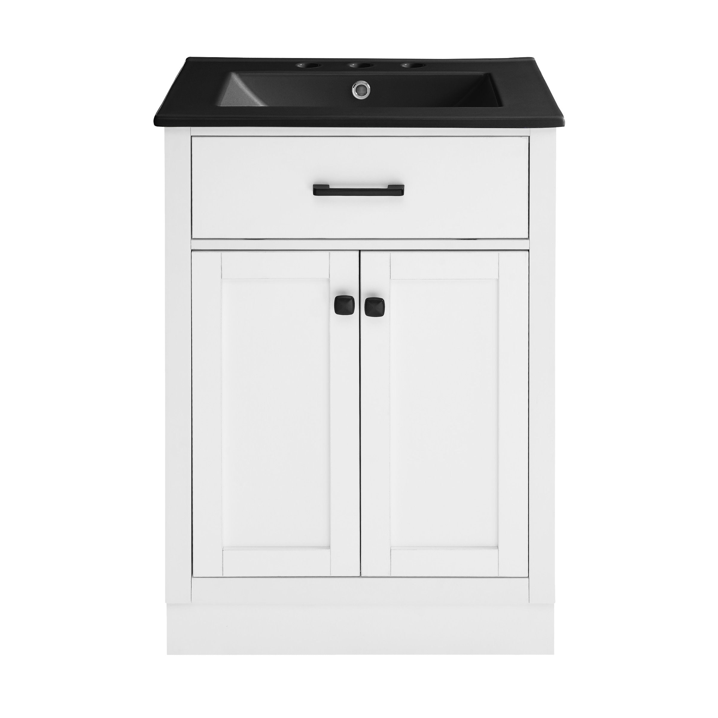 White / Matte Black / 3-Hole