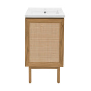 Golden Oak / White / 1-Hole