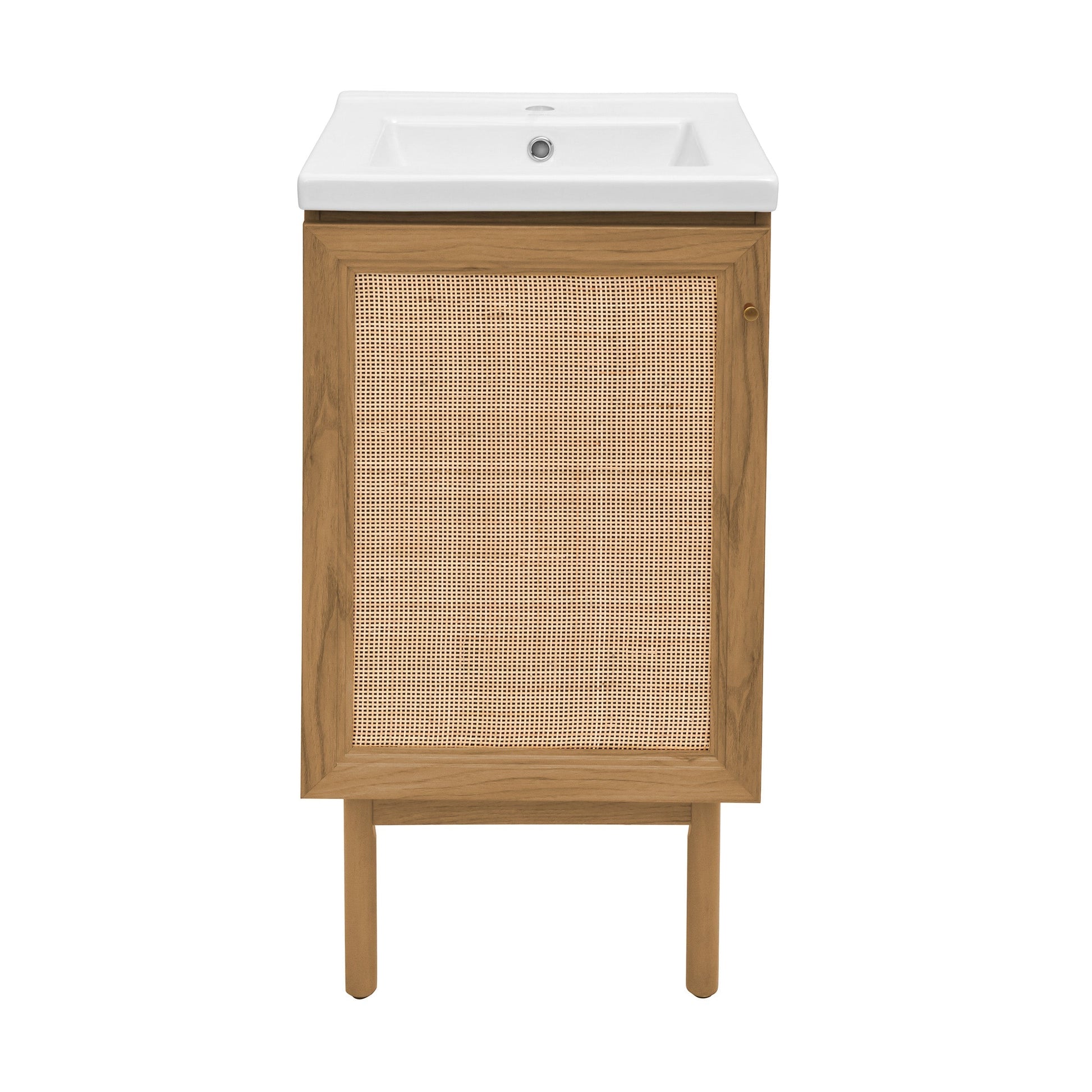 Golden Oak / White / 1-Hole
