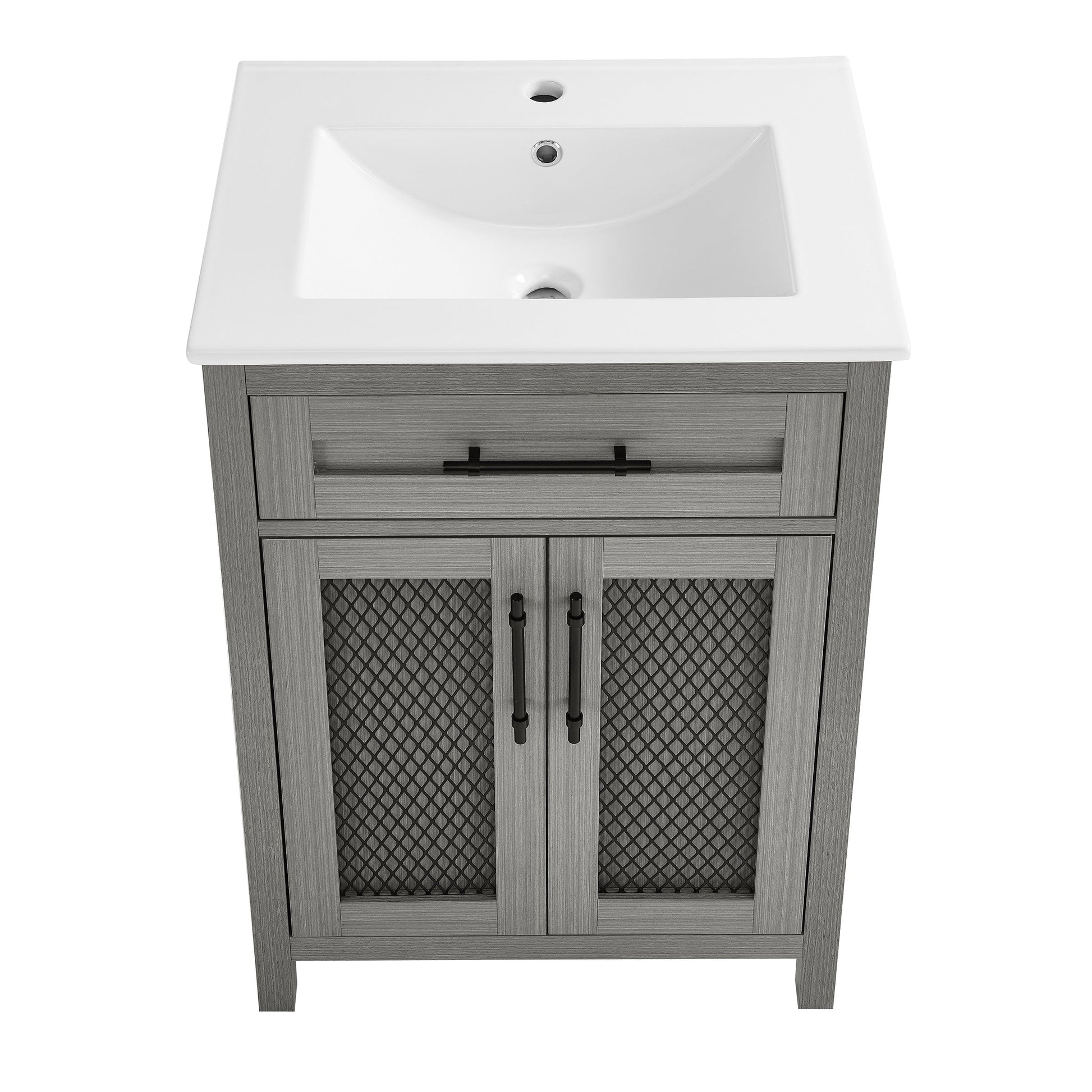 Carbon Gray / White / 1-Hole