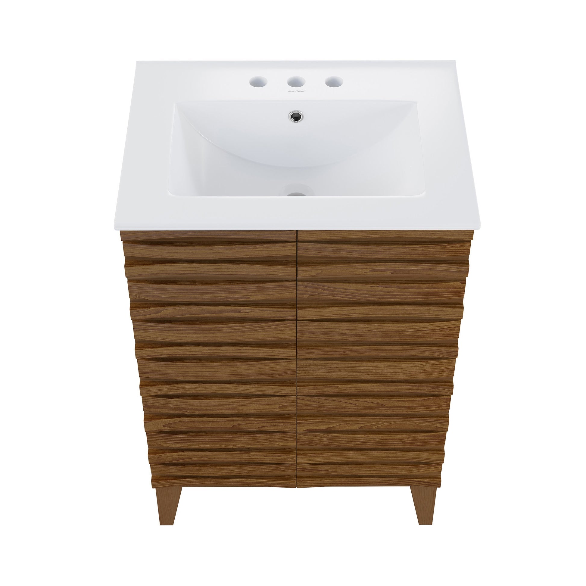 Brown Oak / White / 3-Hole
