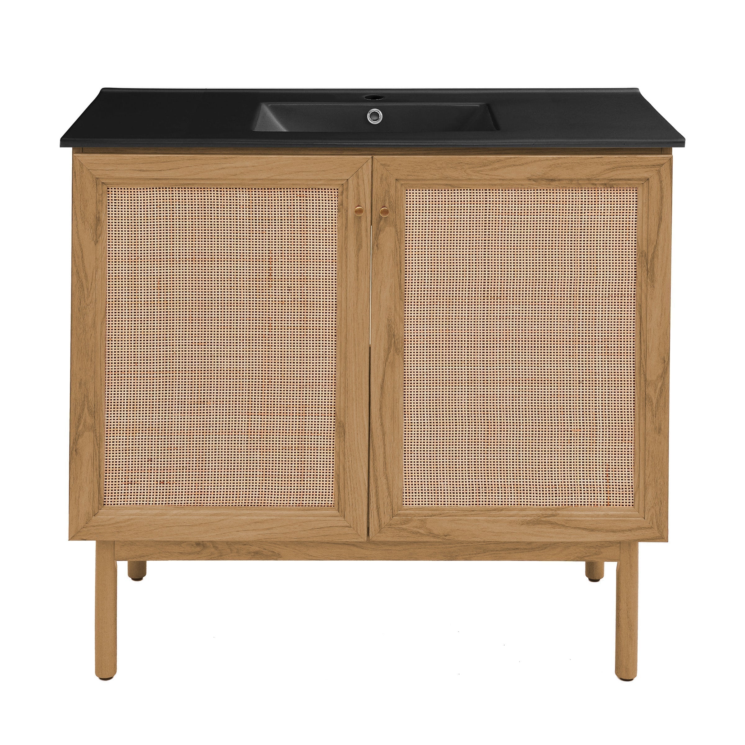 Golden Oak / Black / 1-Hole