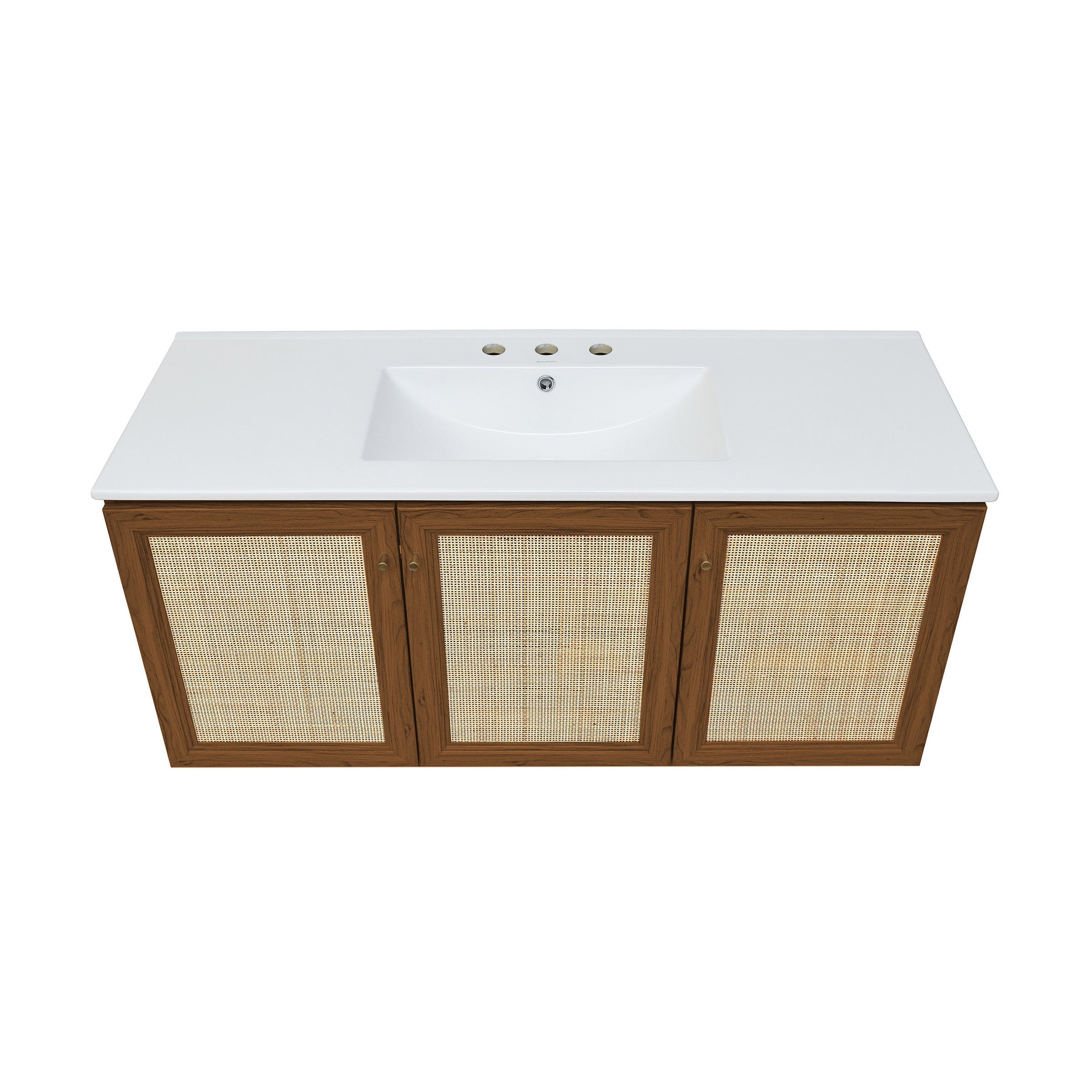 Brown Oak / White / 3-Hole