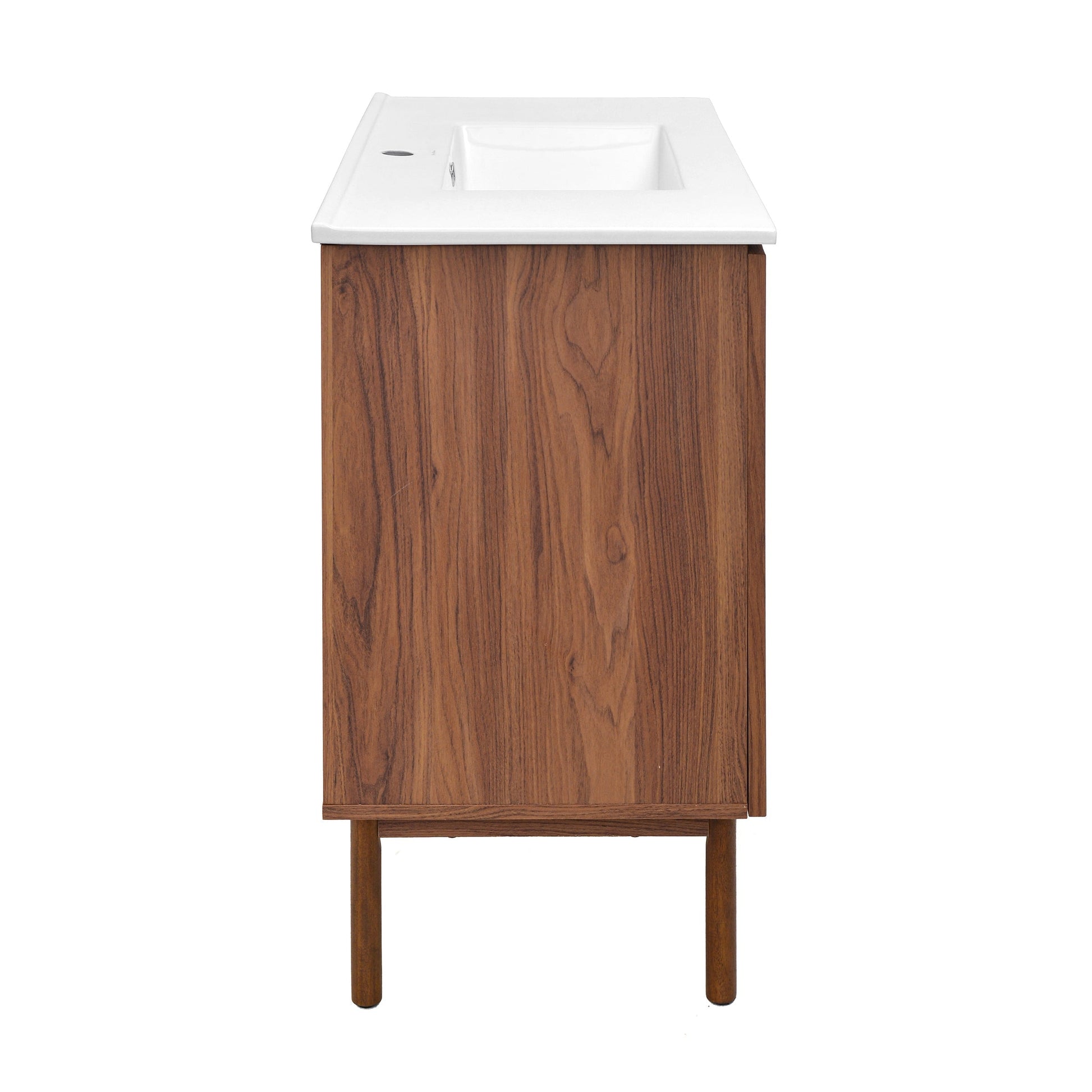 Brown Oak / White / 1-Hole
