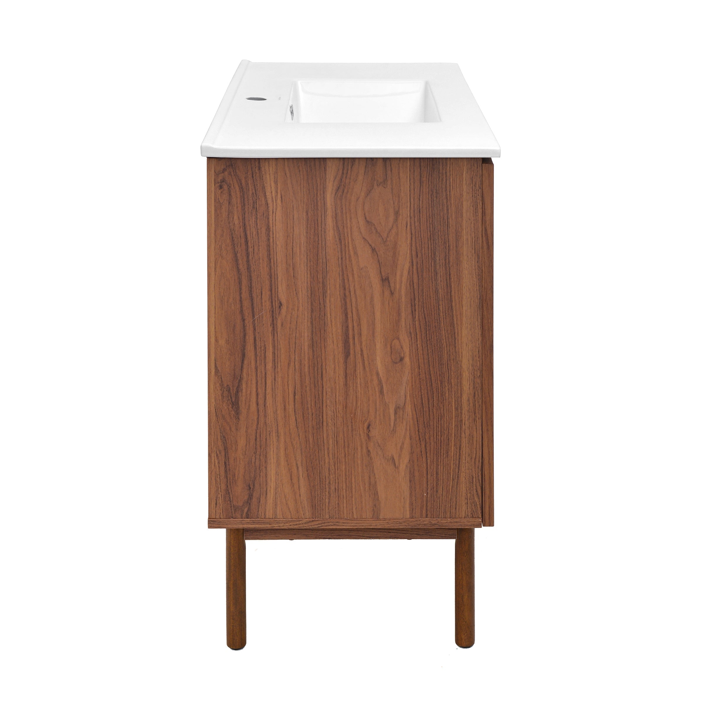 Brown Oak / White / 1-Hole