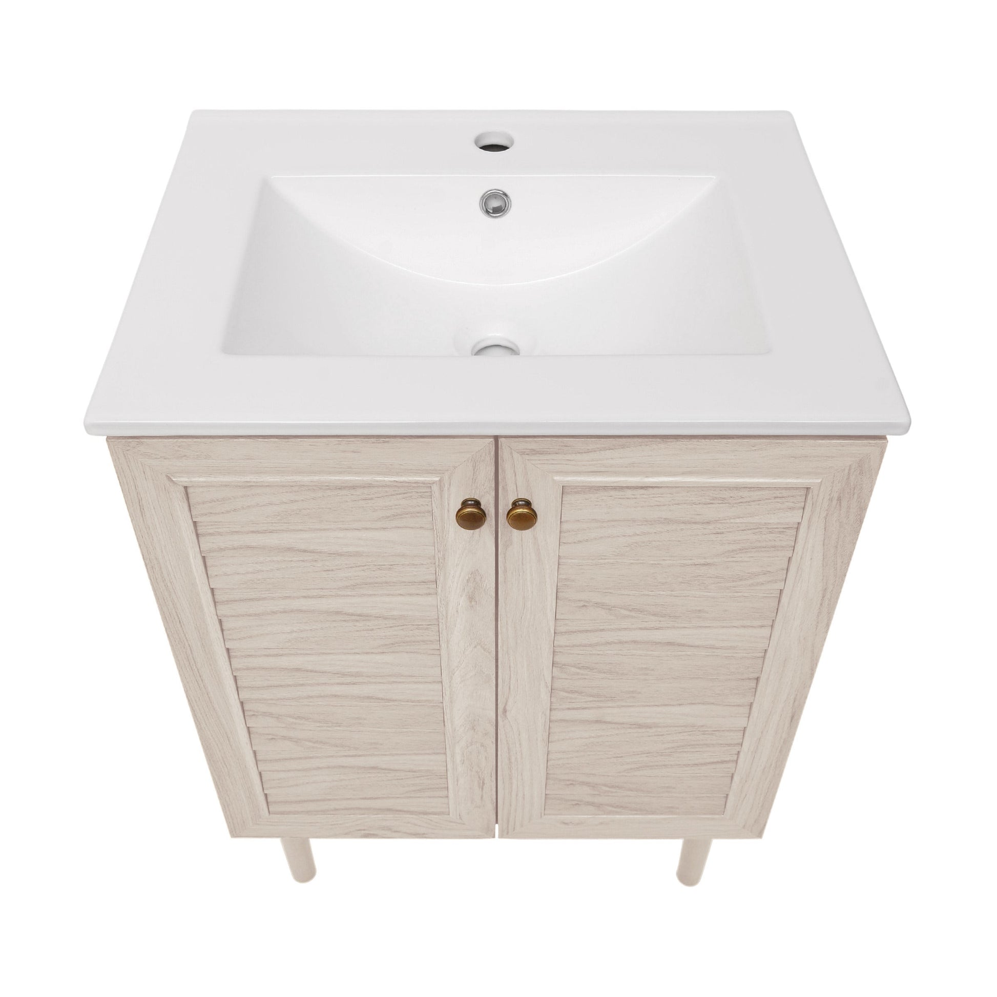 White Oak / White / 1-Hole
