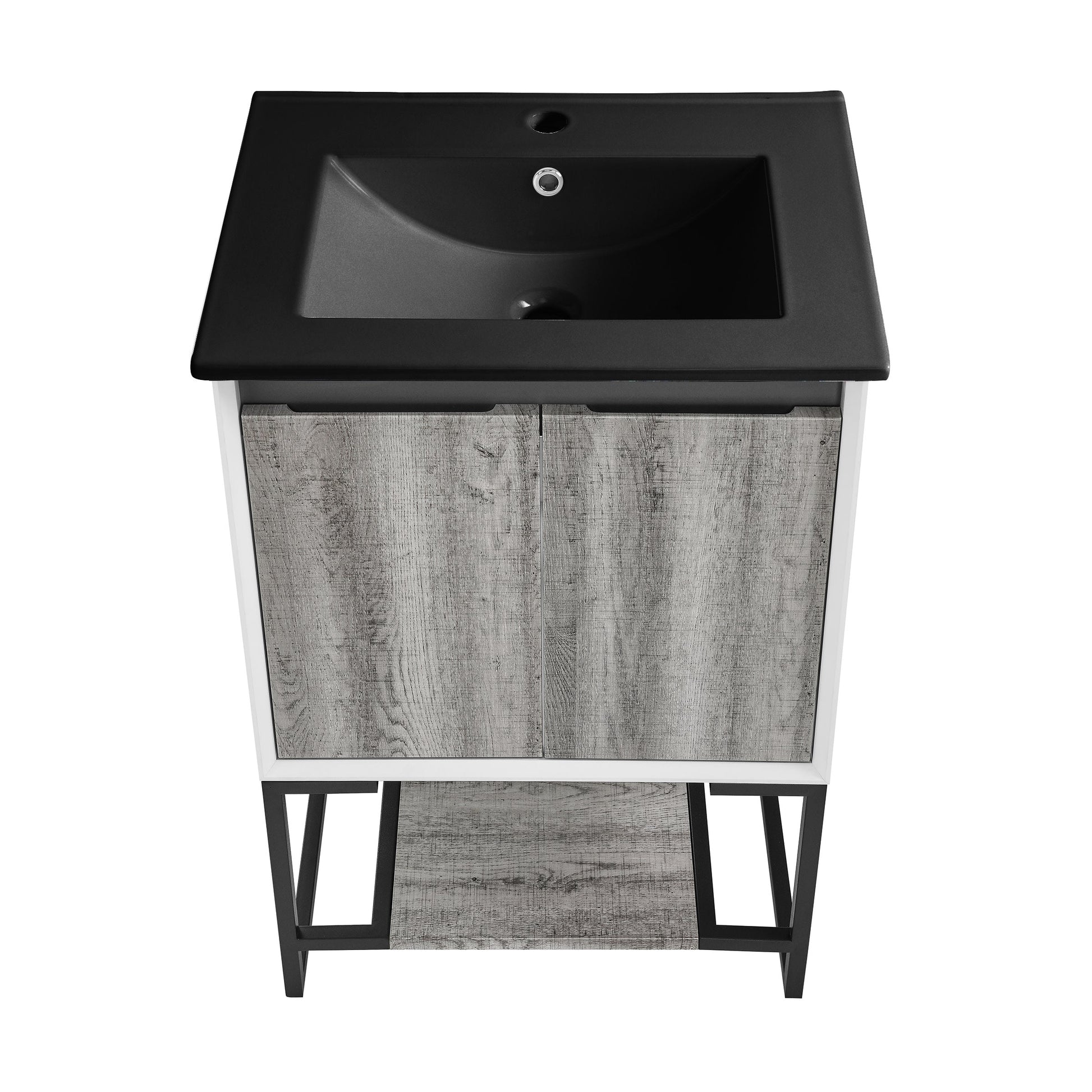 Gray Oak / Matte Black / 1-Hole